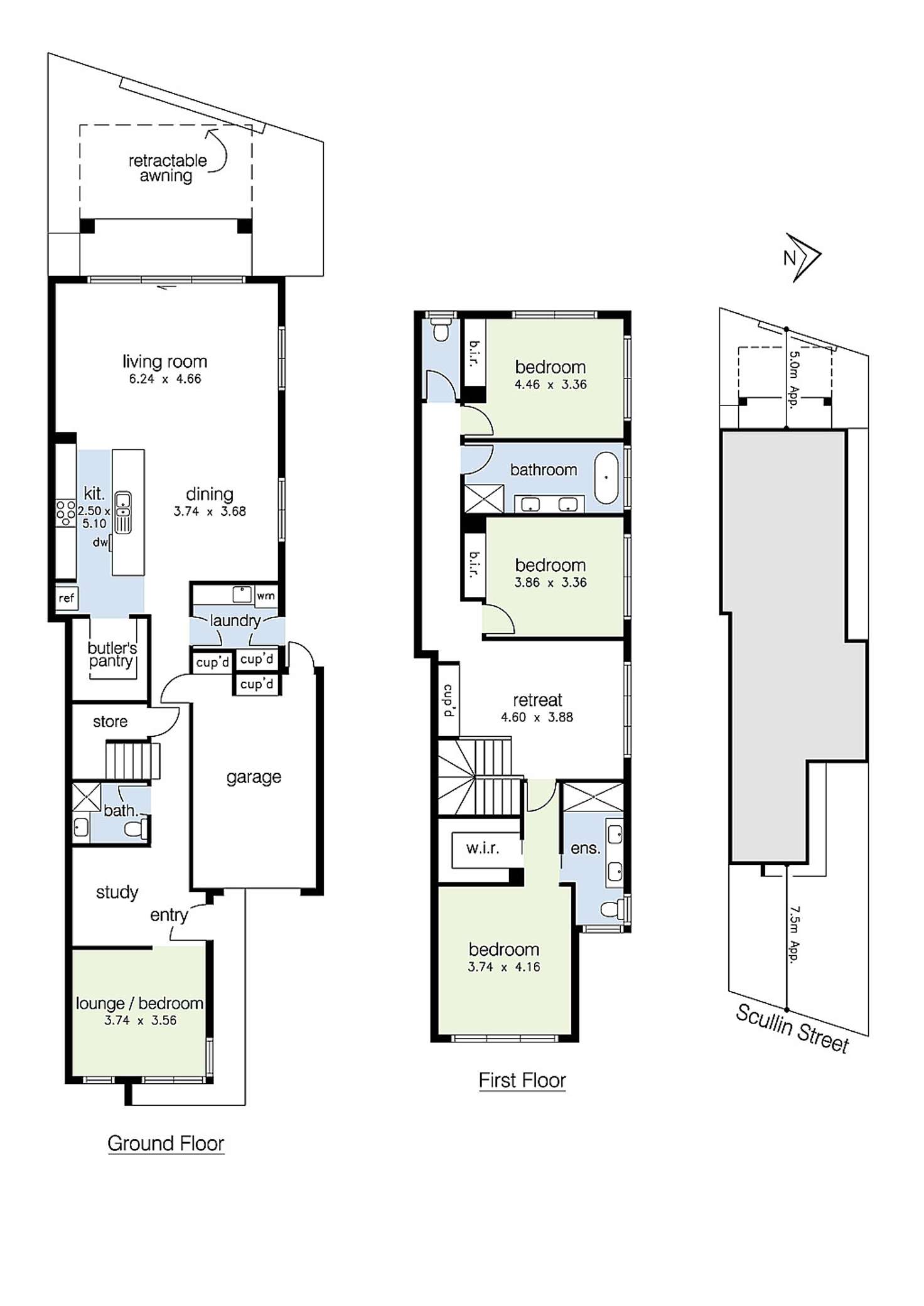 Floorplan of Homely townhouse listing, 9A Scullin Street, Altona VIC 3018