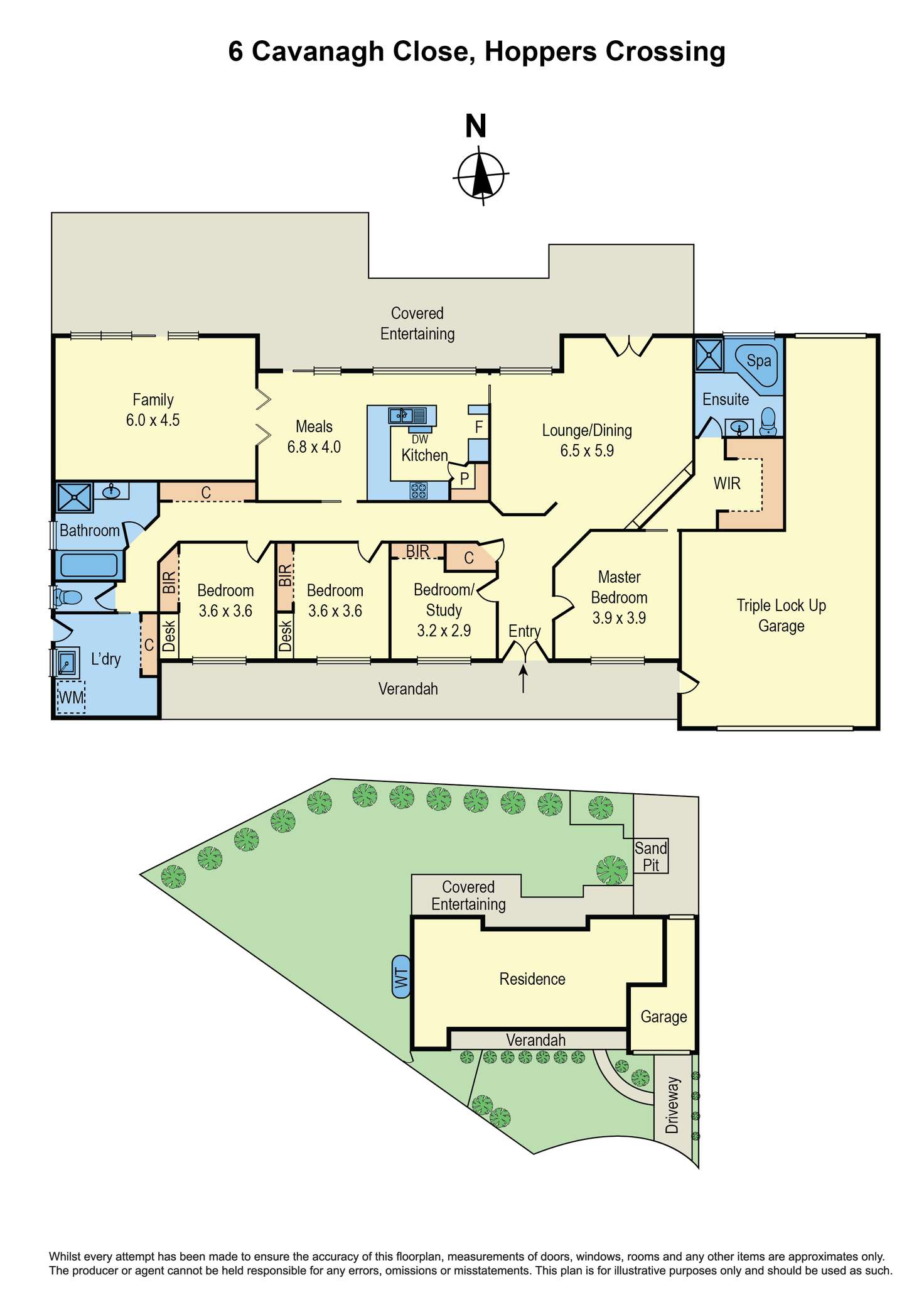 Floorplan of Homely house listing, 6 Cavanagh Close, Hoppers Crossing VIC 3029