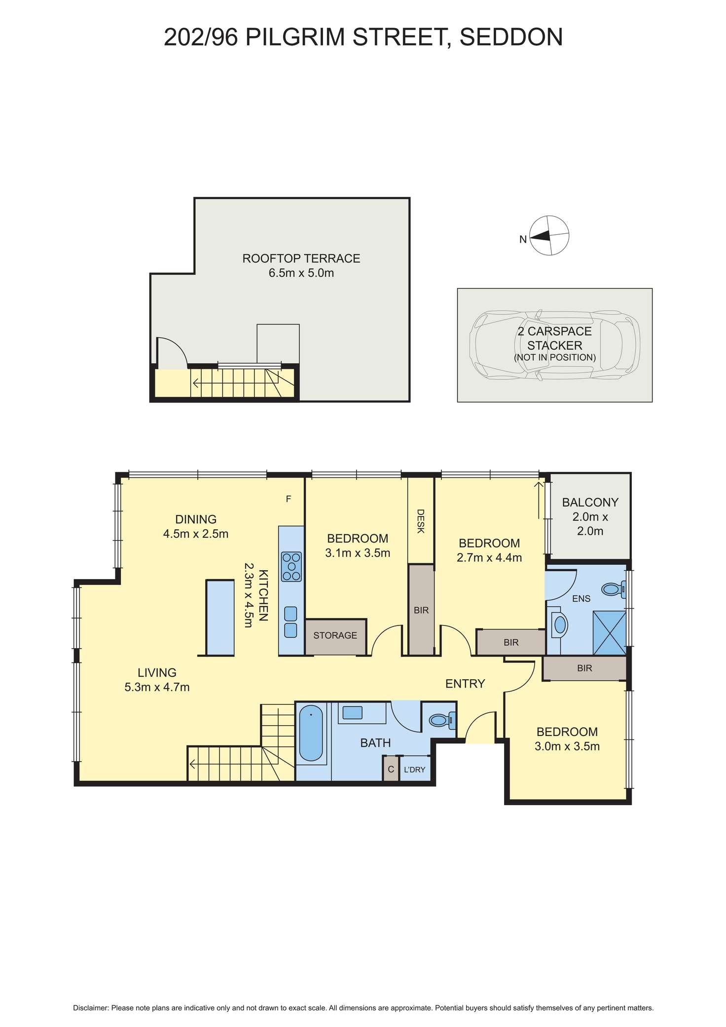 Floorplan of Homely apartment listing, 202/96 Pilgrim Street, Seddon VIC 3011