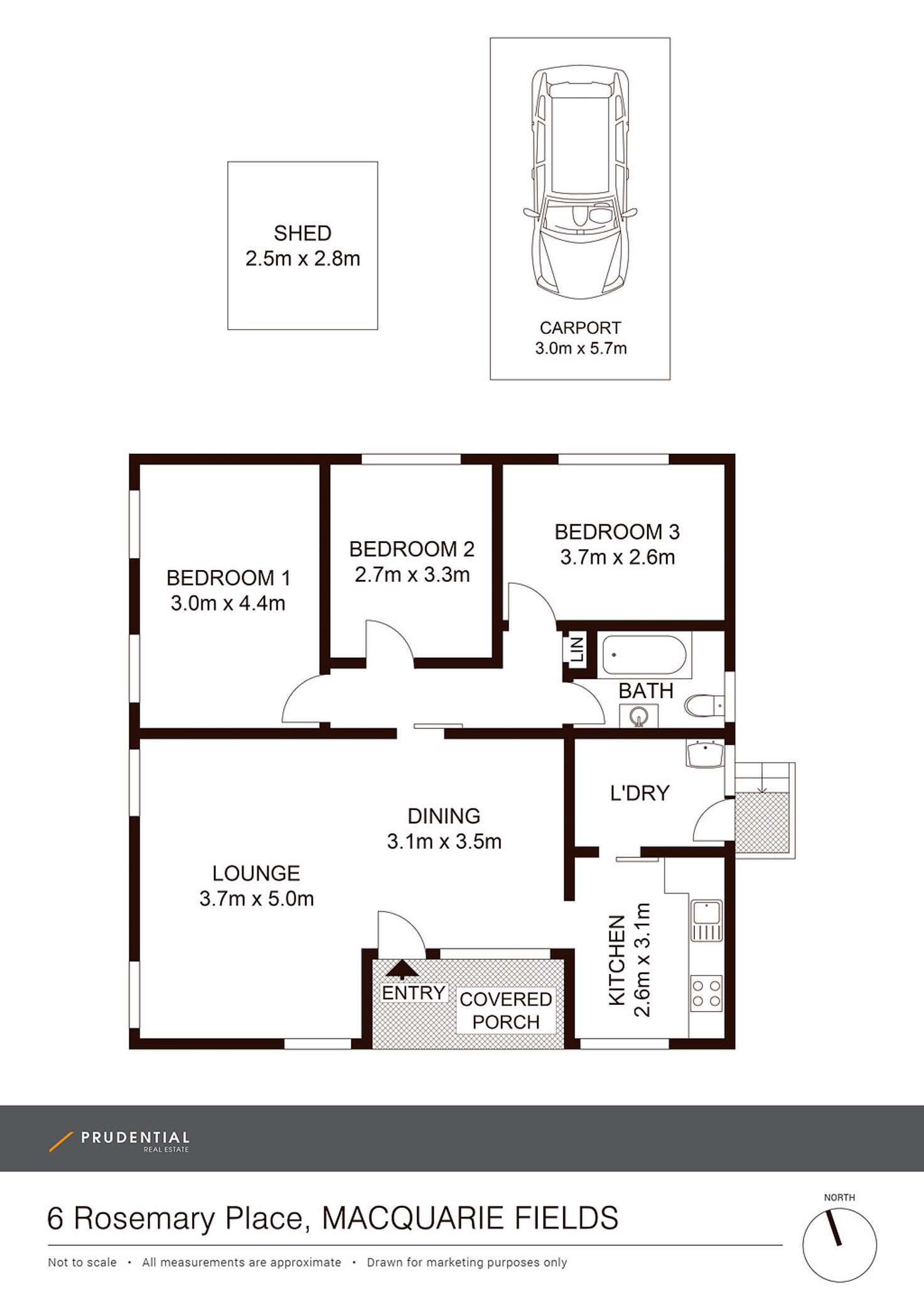 Floorplan of Homely house listing, 6 Rosemary Place, Macquarie Fields NSW 2564