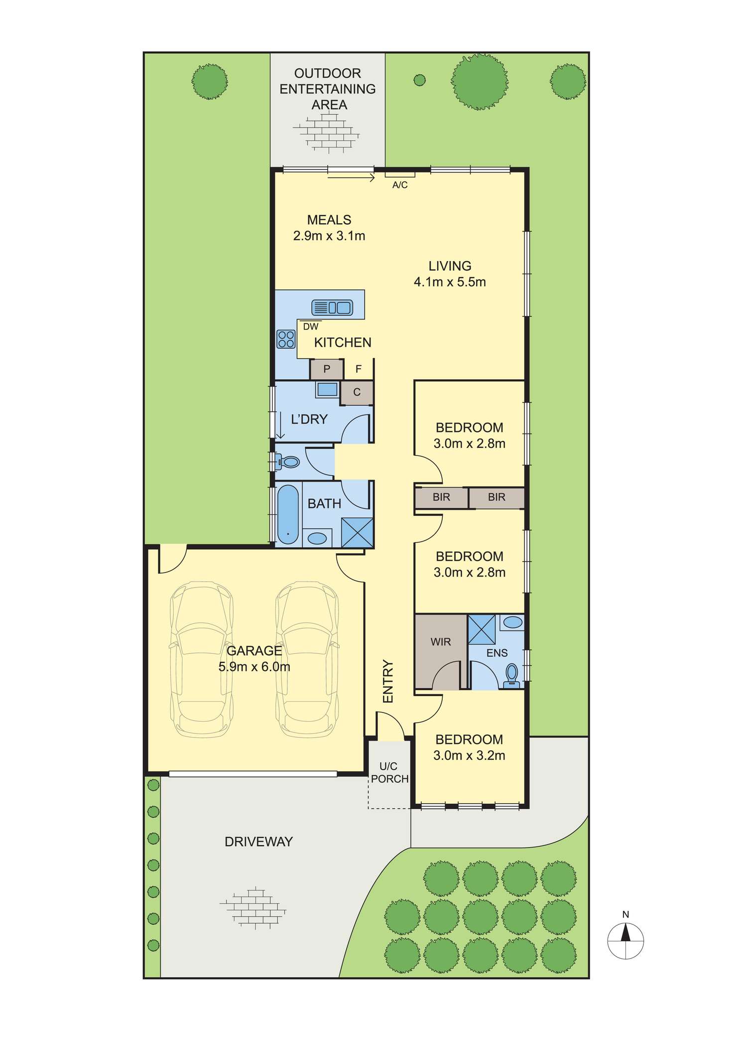 Floorplan of Homely house listing, 58C Tom Roberts Parade, Point Cook VIC 3030