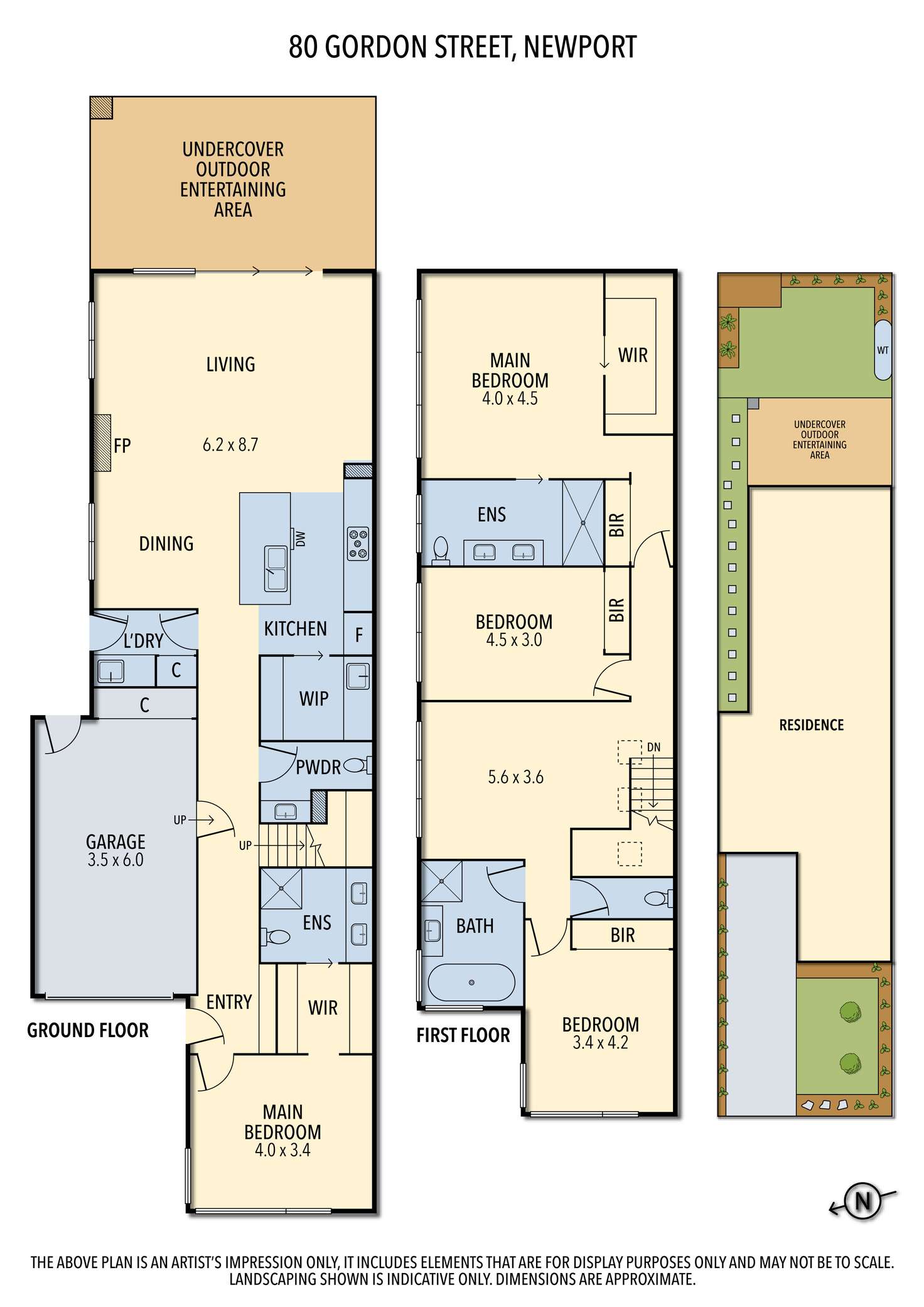 Floorplan of Homely townhouse listing, 80A Gordon Street, Newport VIC 3015