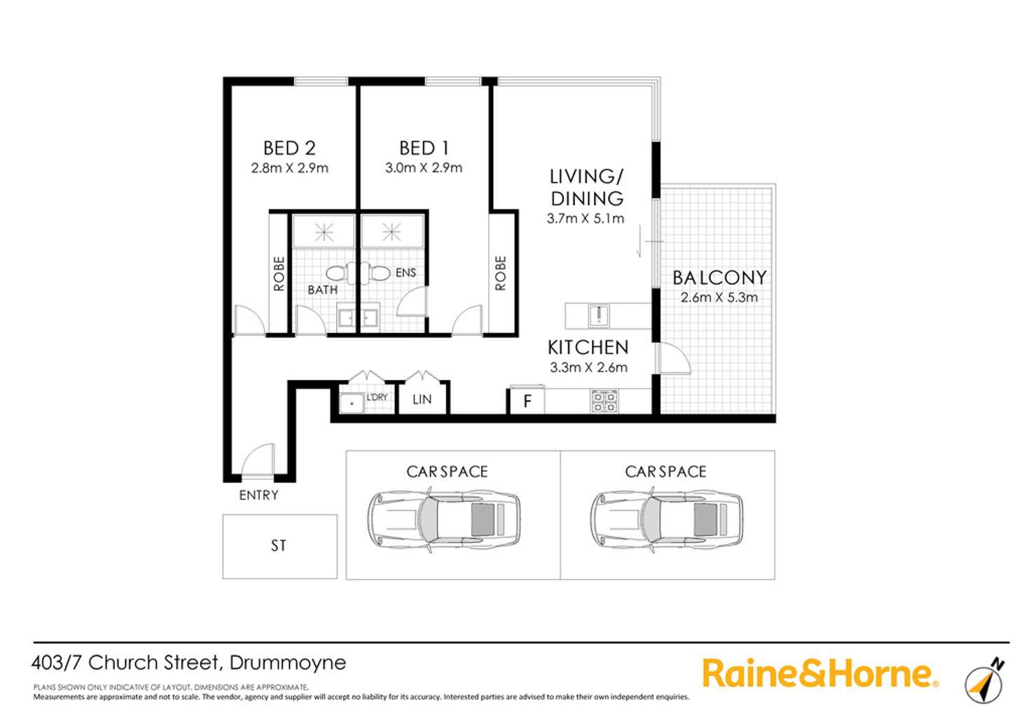 Floorplan of Homely apartment listing, 403/7 Church Street, Drummoyne NSW 2047