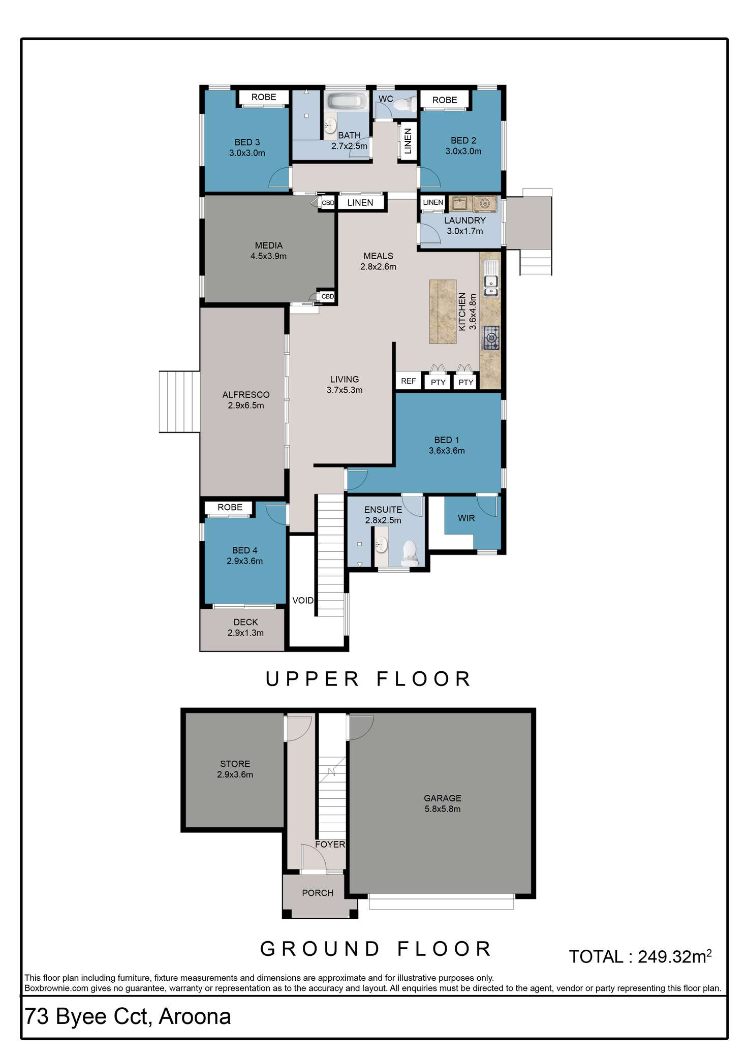 Floorplan of Homely house listing, 73 Byee Circuit, Aroona QLD 4551