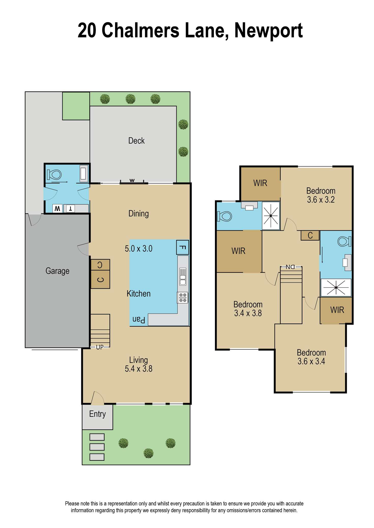 Floorplan of Homely townhouse listing, 20 Chalmers Lane, Newport VIC 3015