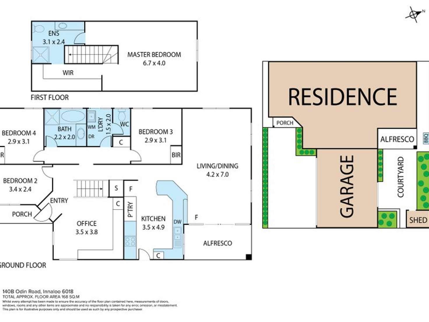Floorplan of Homely house listing, 140B ODIN ROAD, Innaloo WA 6018