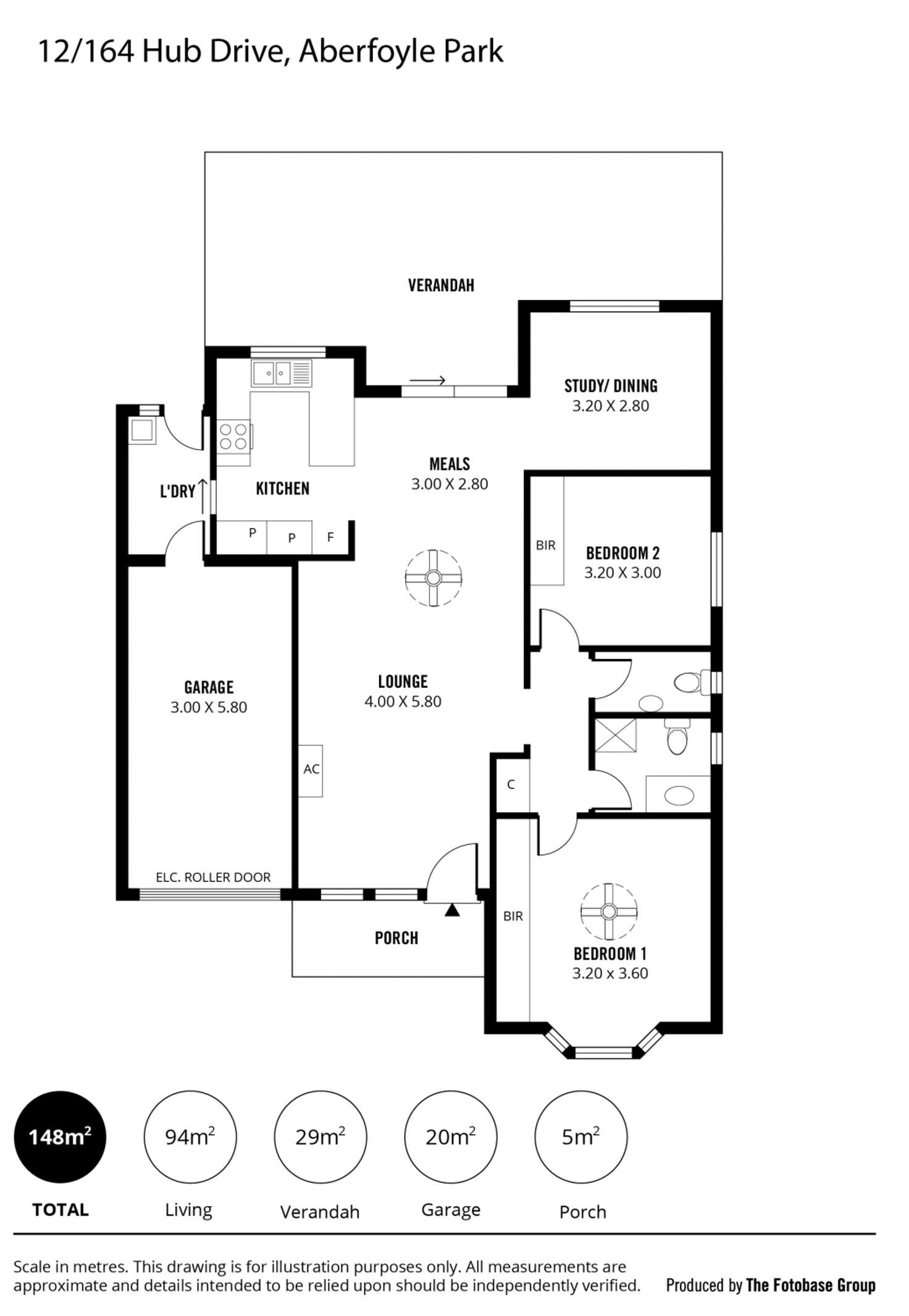 Floorplan of Homely unit listing, 12/164 HUB DRIVE, Aberfoyle Park SA 5159