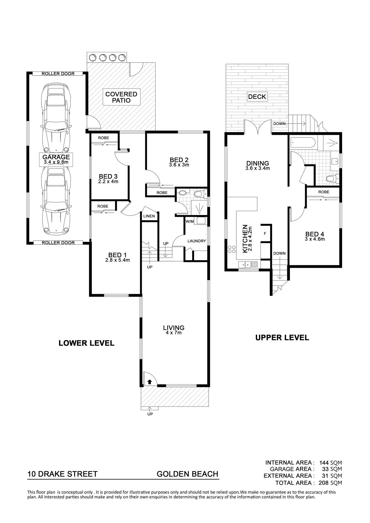 Floorplan of Homely house listing, 10 Drake Street, Golden Beach QLD 4551