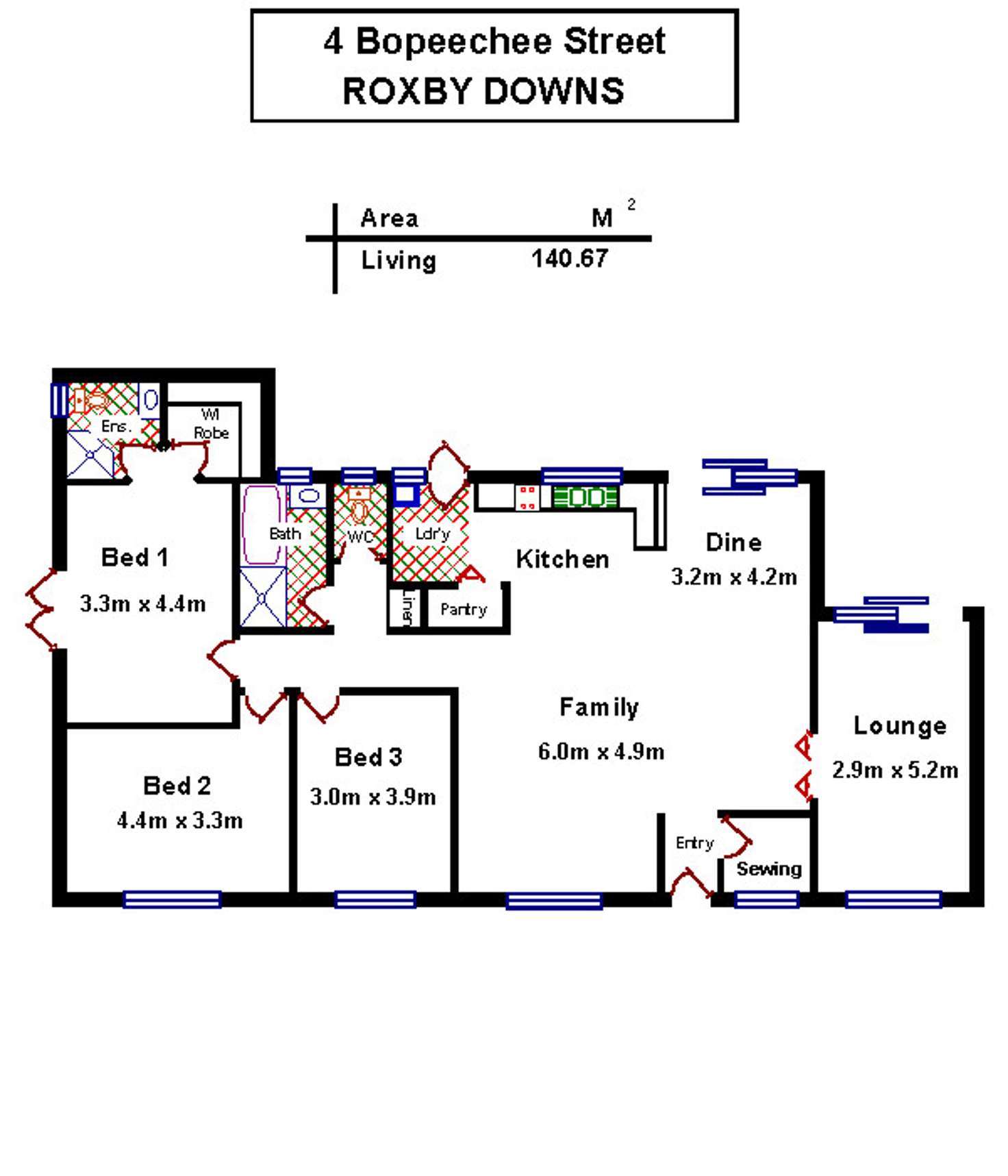 Floorplan of Homely house listing, 4 Bopeechee Street, Roxby Downs SA 5725