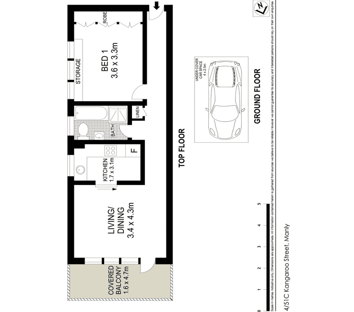 Floorplan of Homely apartment listing, 4/51C Kangaroo Street, Manly NSW 2095