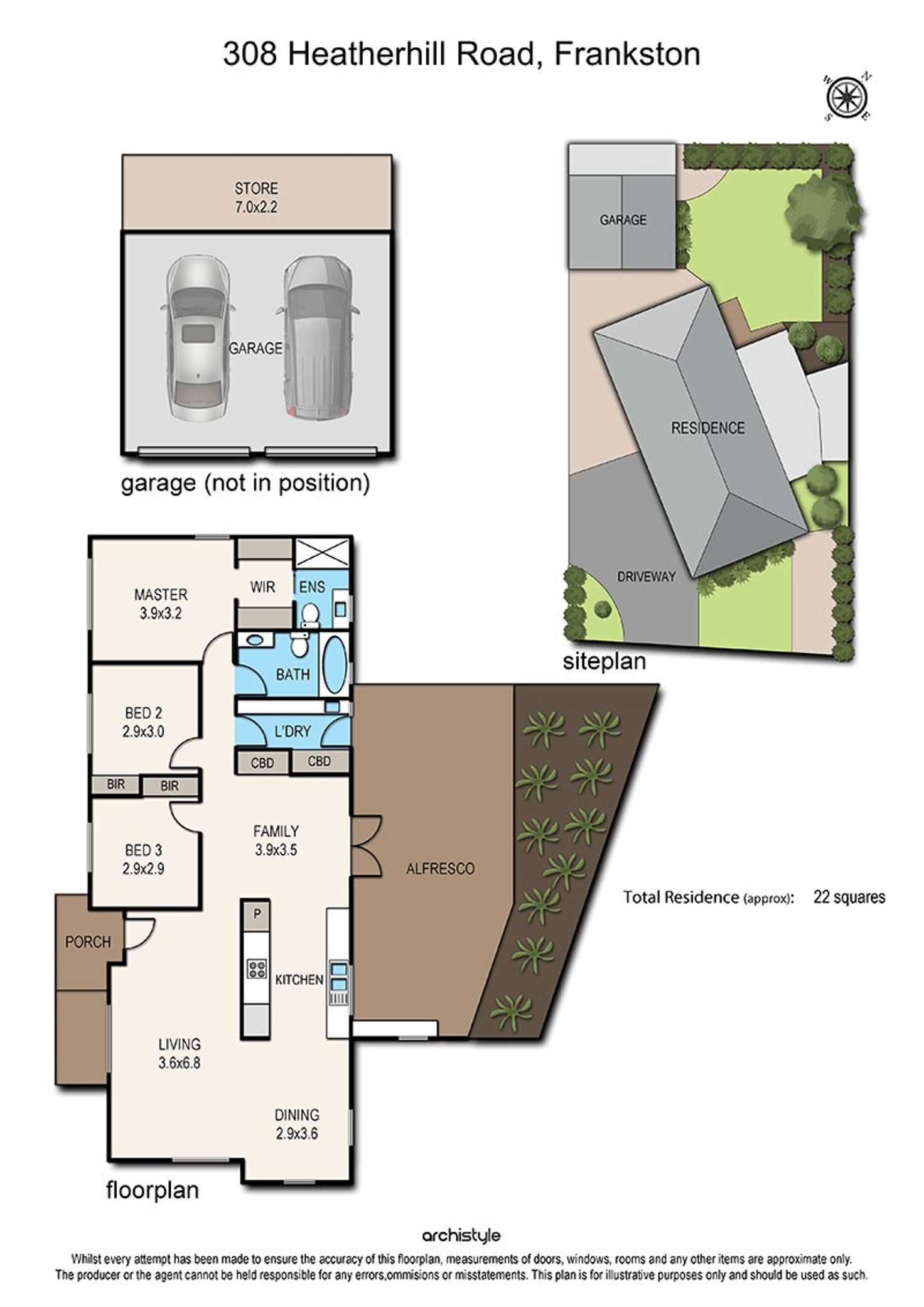 Floorplan of Homely house listing, 308 Heatherhill Road, Frankston VIC 3199