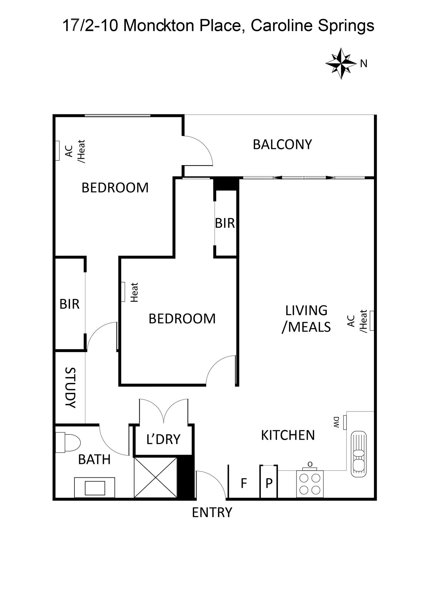 Floorplan of Homely apartment listing, 17/2-10 Monckton Place, Caroline Springs VIC 3023