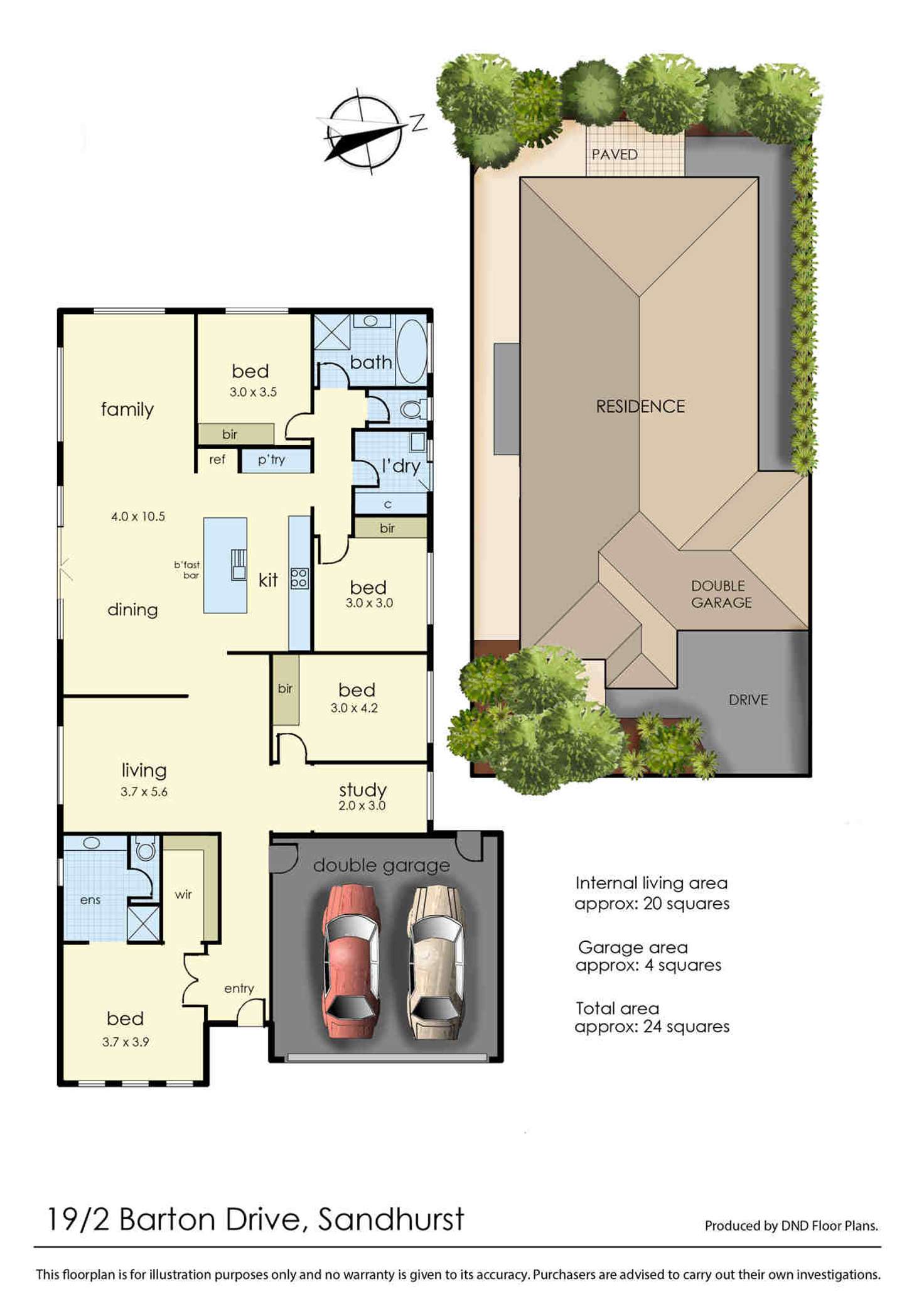 Floorplan of Homely house listing, 19/2 Barton Drive, Sandhurst VIC 3977