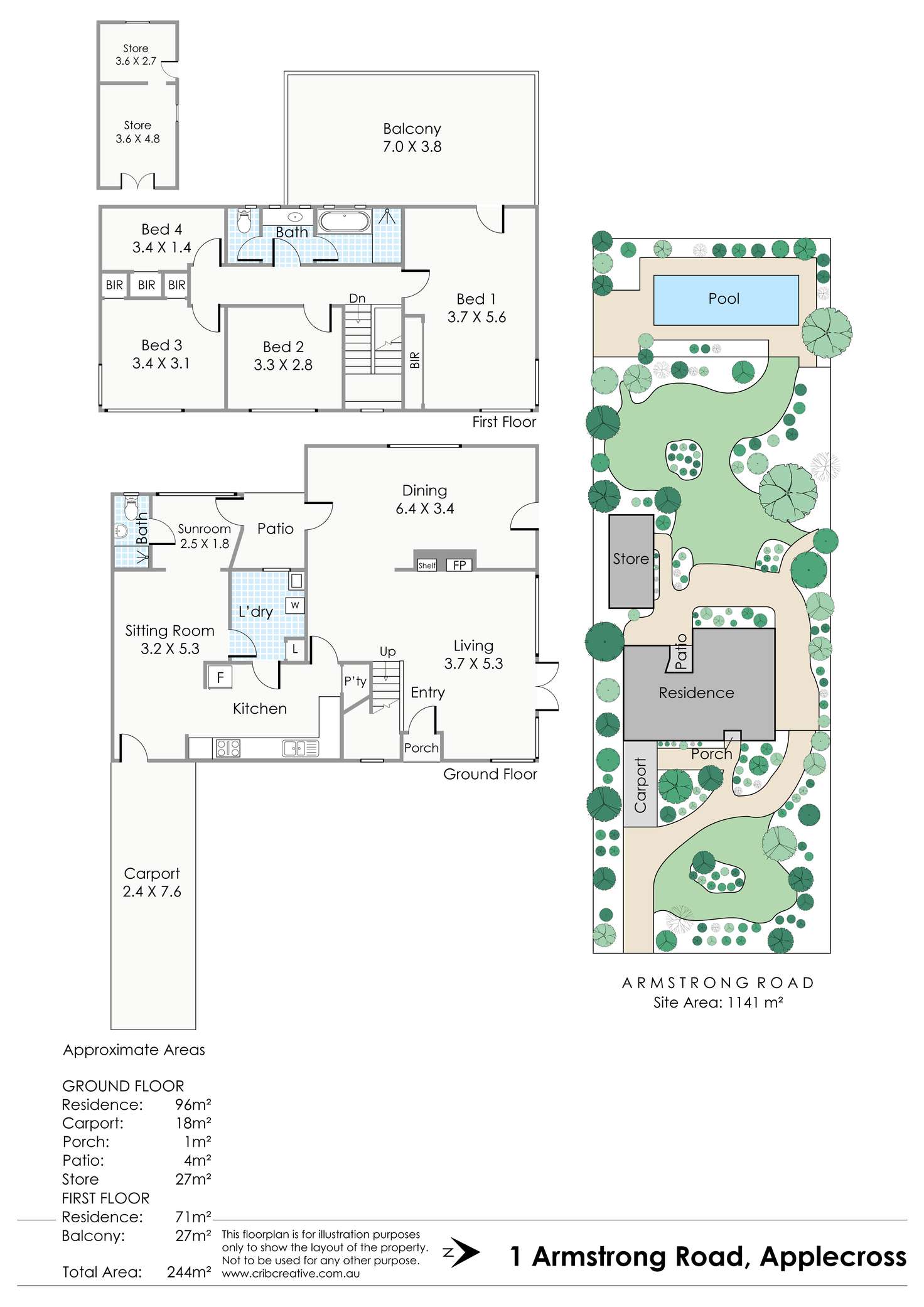 Floorplan of Homely house listing, 1 Armstrong Road, Applecross WA 6153