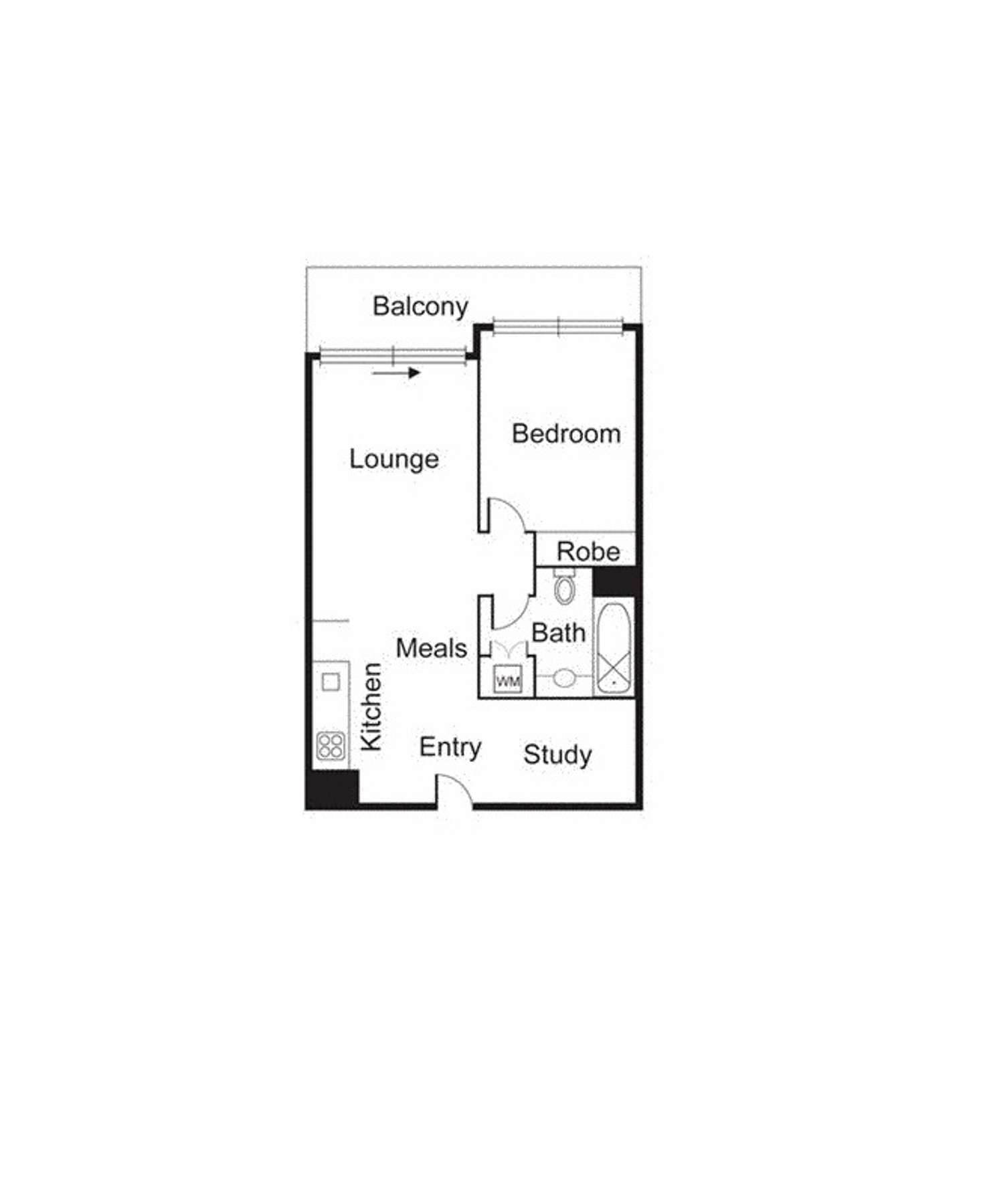 Floorplan of Homely apartment listing, 1511/8 Dorcas Street, Southbank VIC 3006