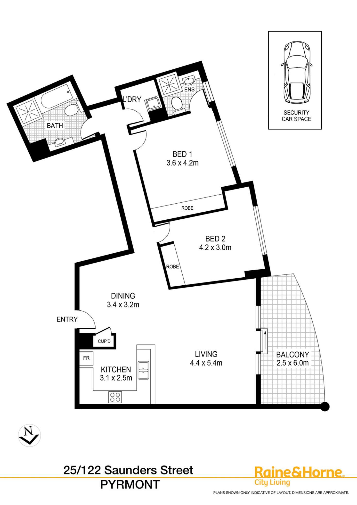 Floorplan of Homely apartment listing, 25/122 Saunders Street, Pyrmont NSW 2009