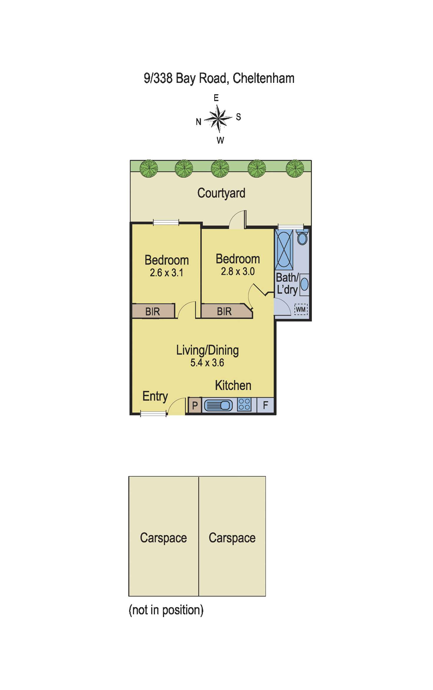 Floorplan of Homely apartment listing, 9/338 Bay Road, Cheltenham VIC 3192