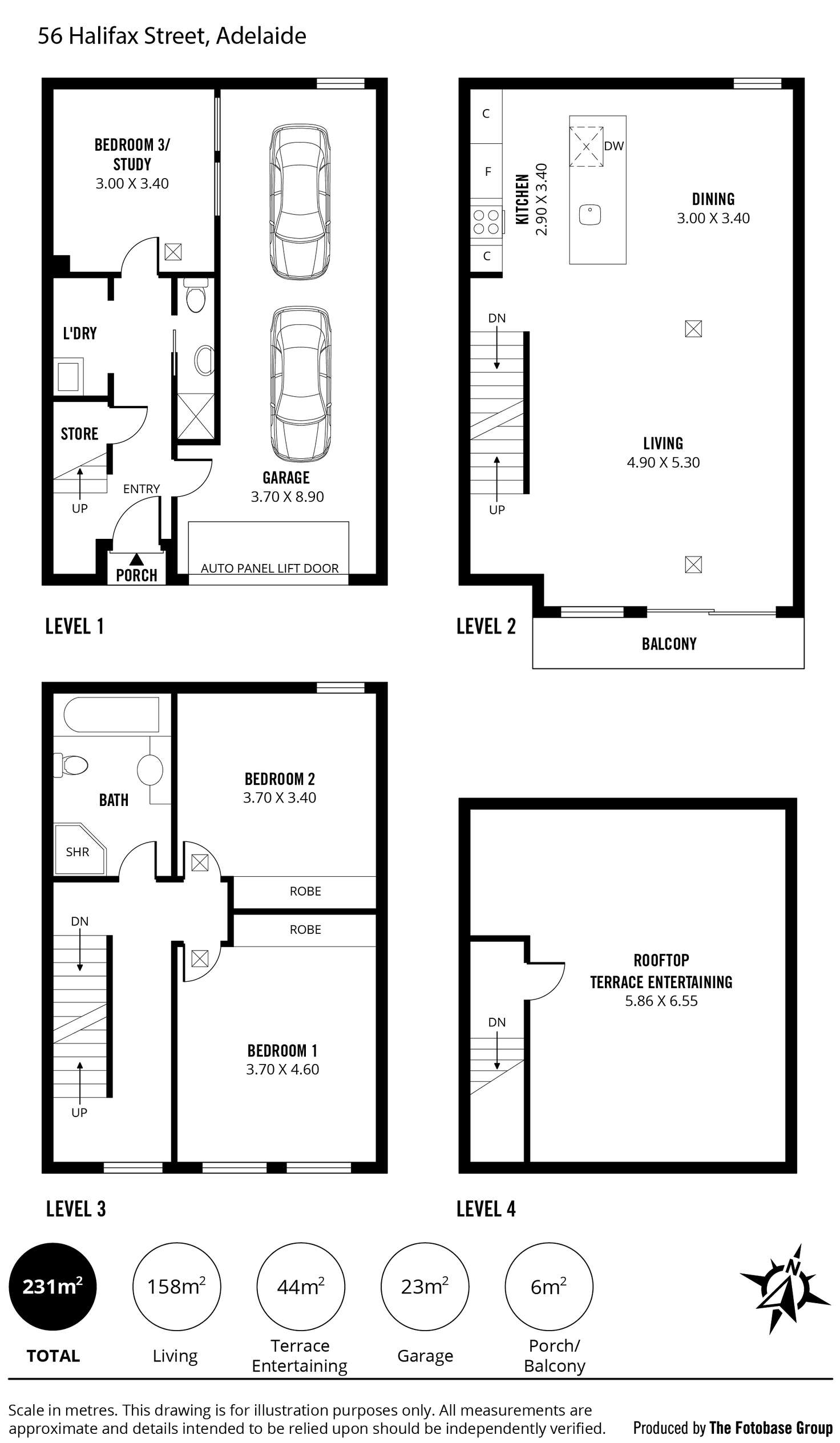 Floorplan of Homely townhouse listing, 56 Halifax Street, Adelaide SA 5000