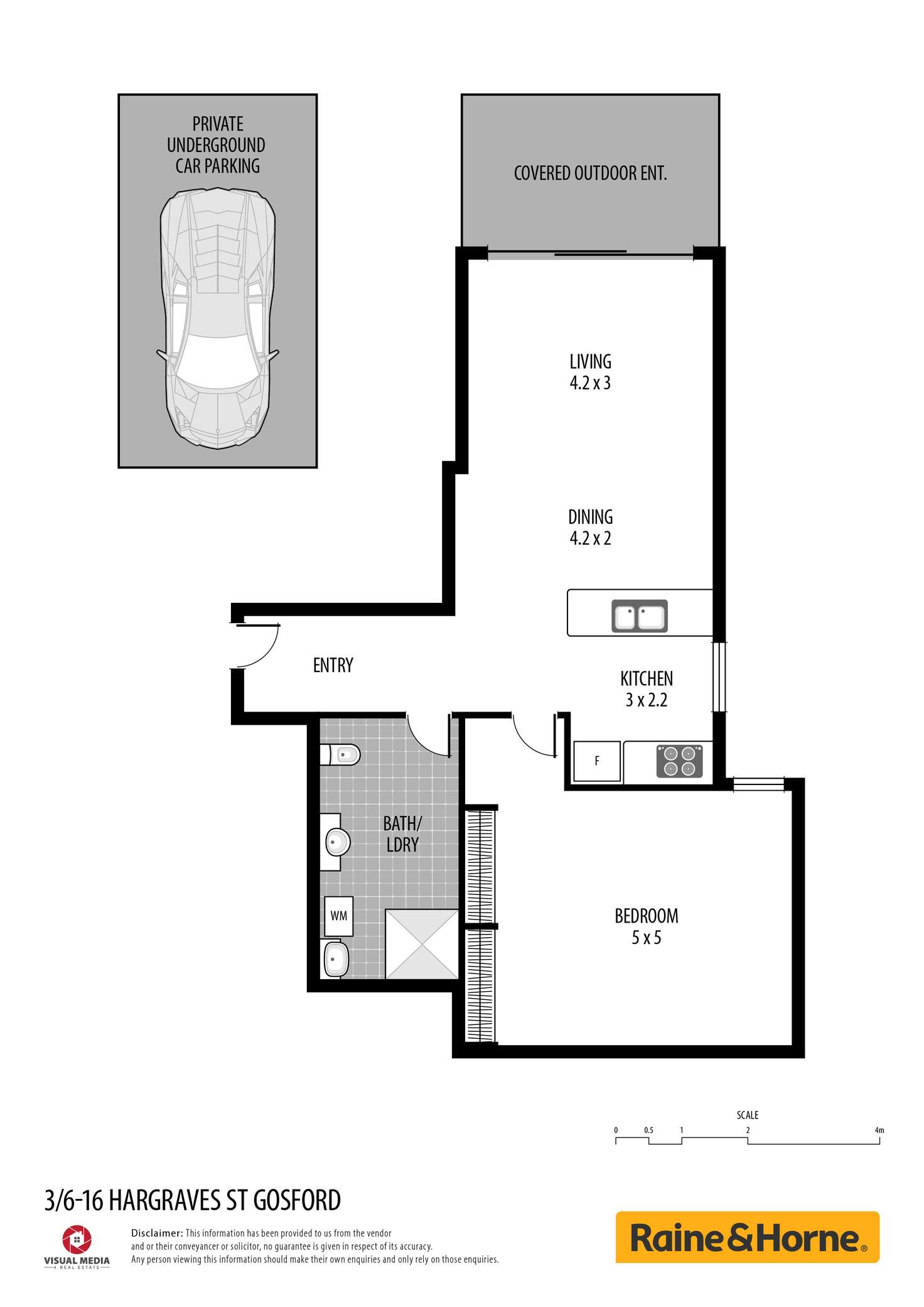 Floorplan of Homely unit listing, 3/6-16 Hargraves Street, Gosford NSW 2250