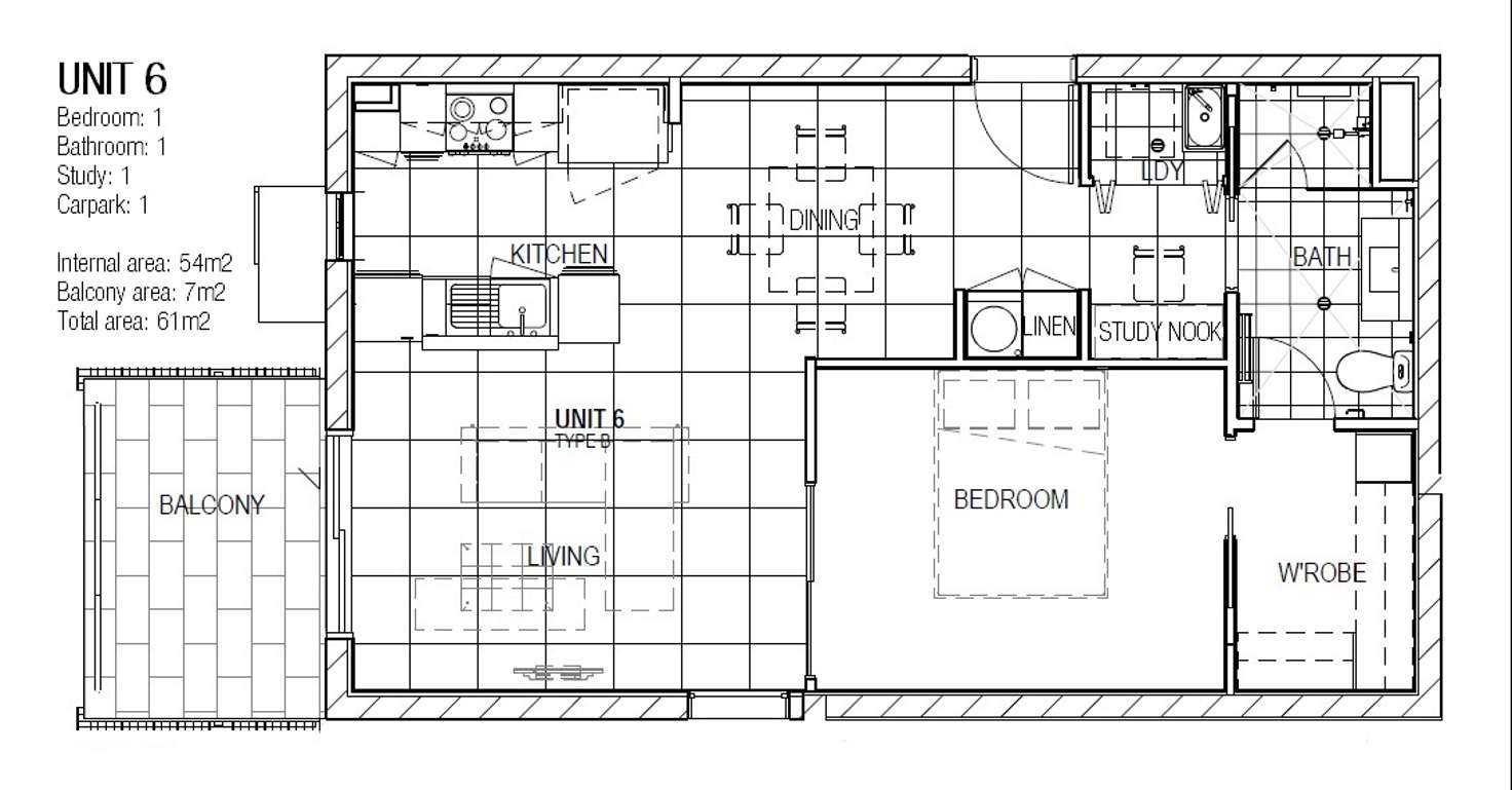 Floorplan of Homely unit listing, 6/62 RICHMOND ROAD, Morningside QLD 4170