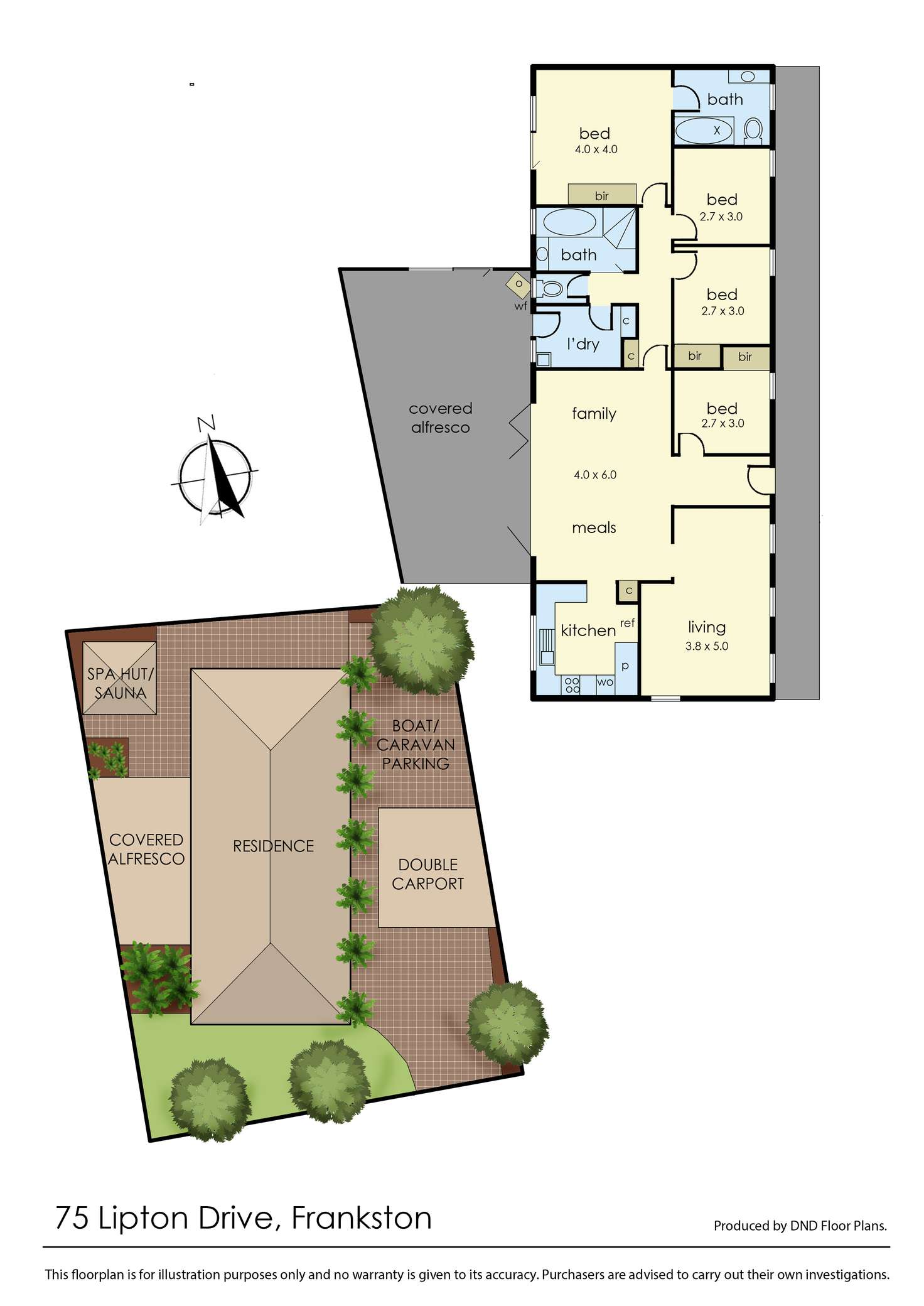 Floorplan of Homely house listing, 75 Lipton Drive, Frankston VIC 3199