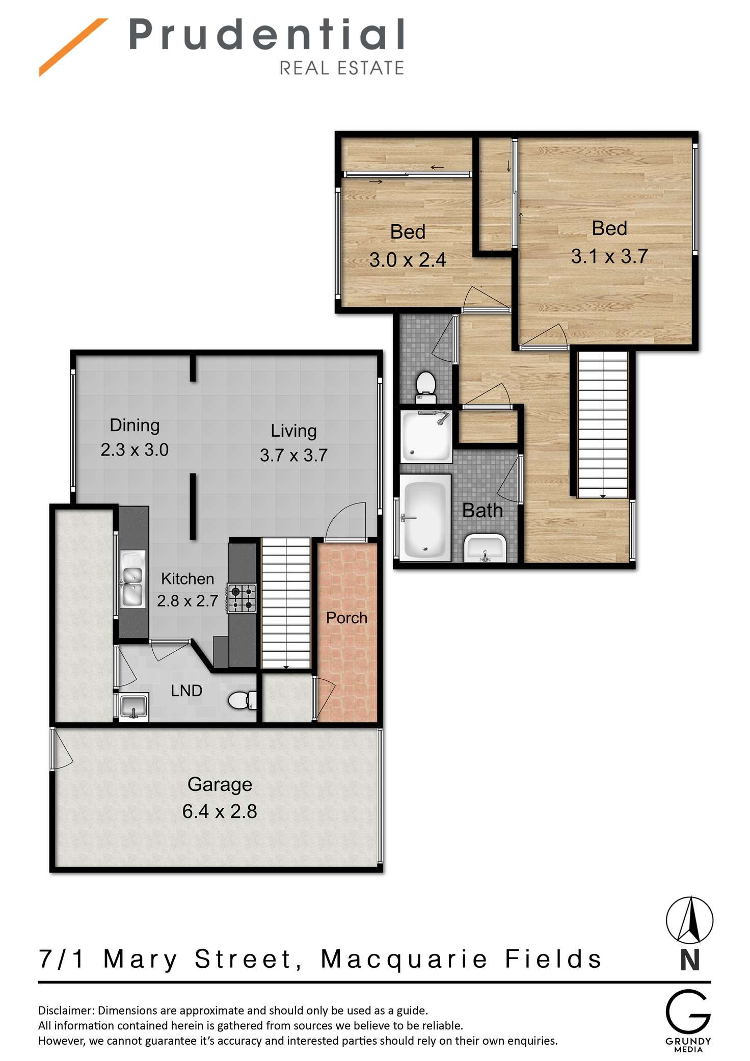 Floorplan of Homely townhouse listing, 7/1 Mary Street, Macquarie Fields NSW 2564