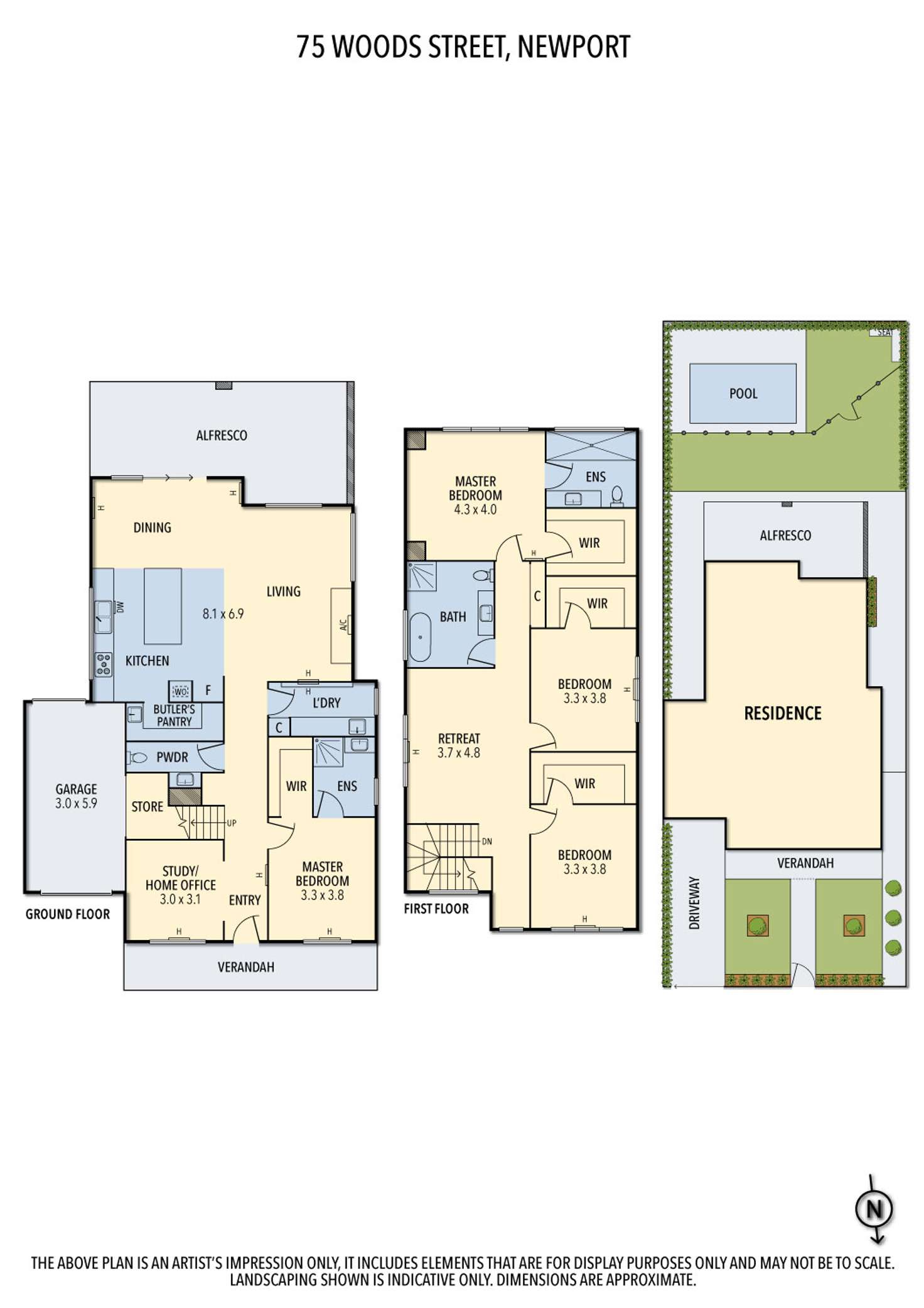 Floorplan of Homely house listing, 75 Woods Street, Newport VIC 3015