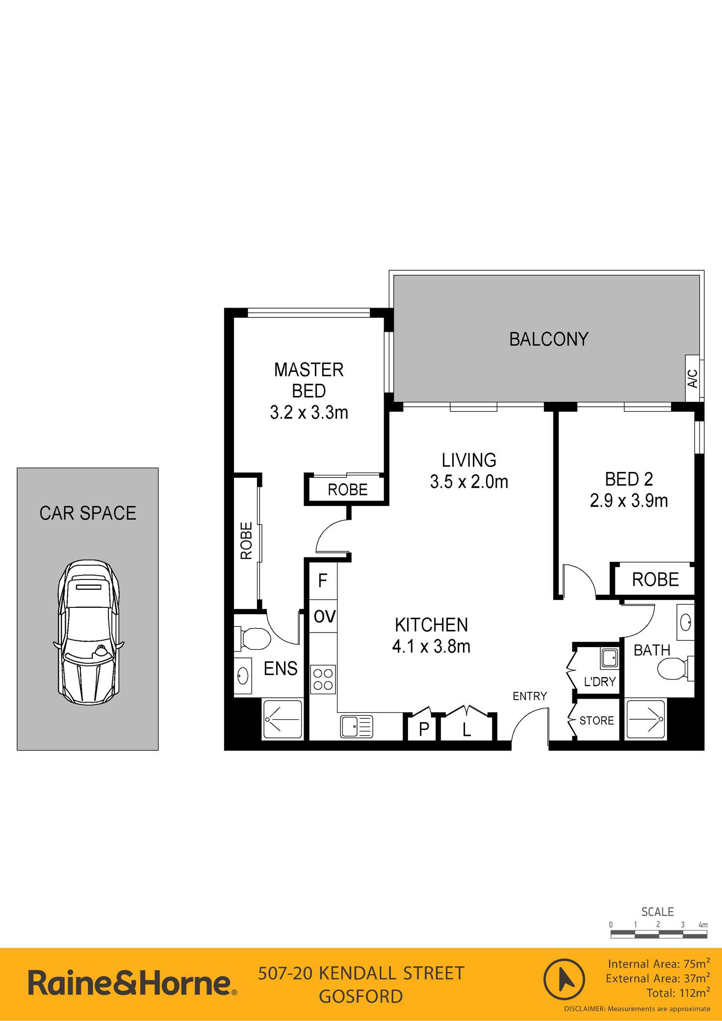 Floorplan of Homely unit listing, 507/20 Kendall Street, Gosford NSW 2250