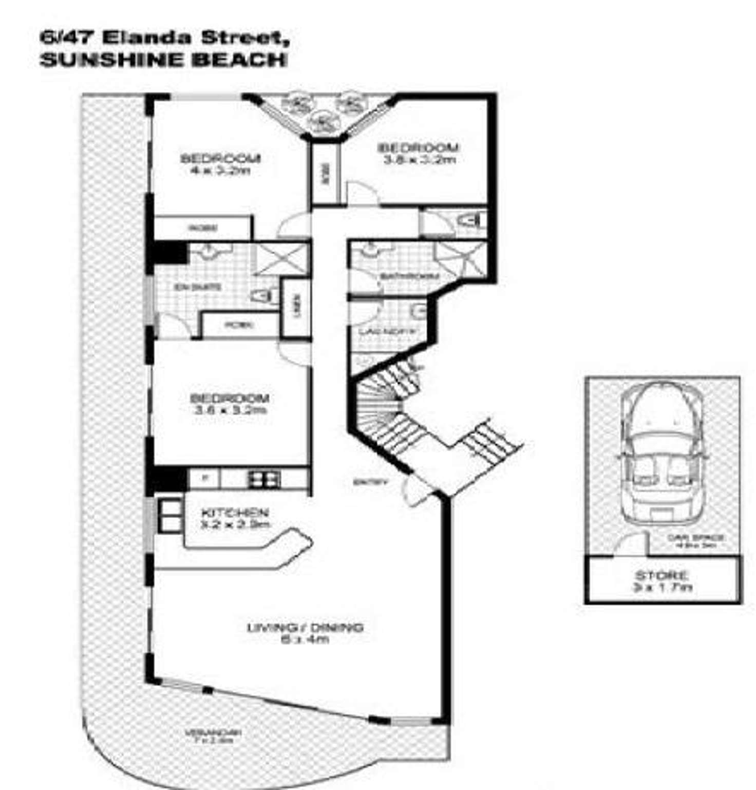 Floorplan of Homely unit listing, 6/47 Elanda Street, Sunshine Beach QLD 4567