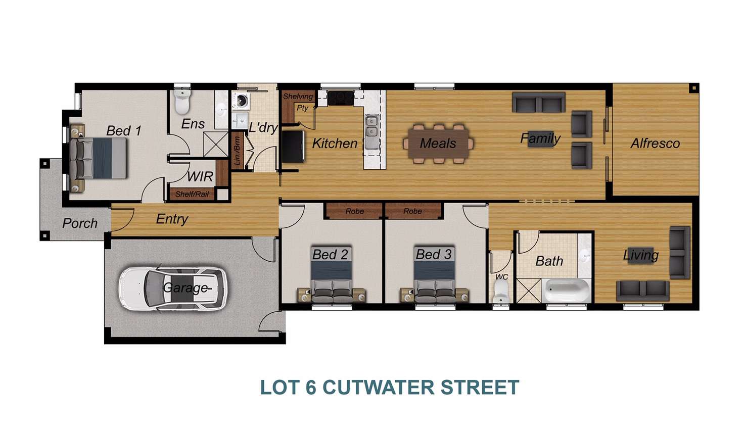 Floorplan of Homely house listing, 12 Cutwater Street, Hastings VIC 3915