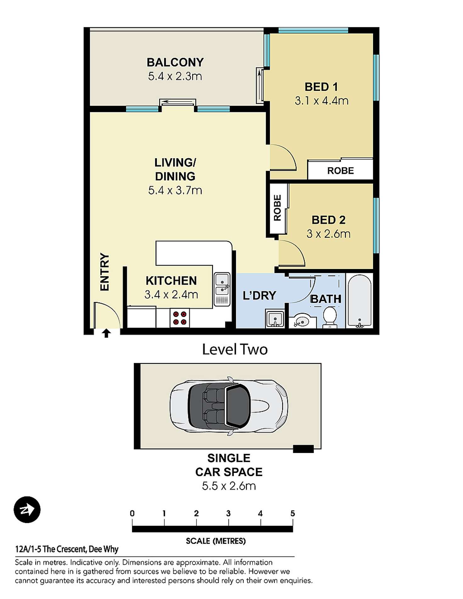 Floorplan of Homely apartment listing, 12a/1-5 The Crescent, Dee Why NSW 2099