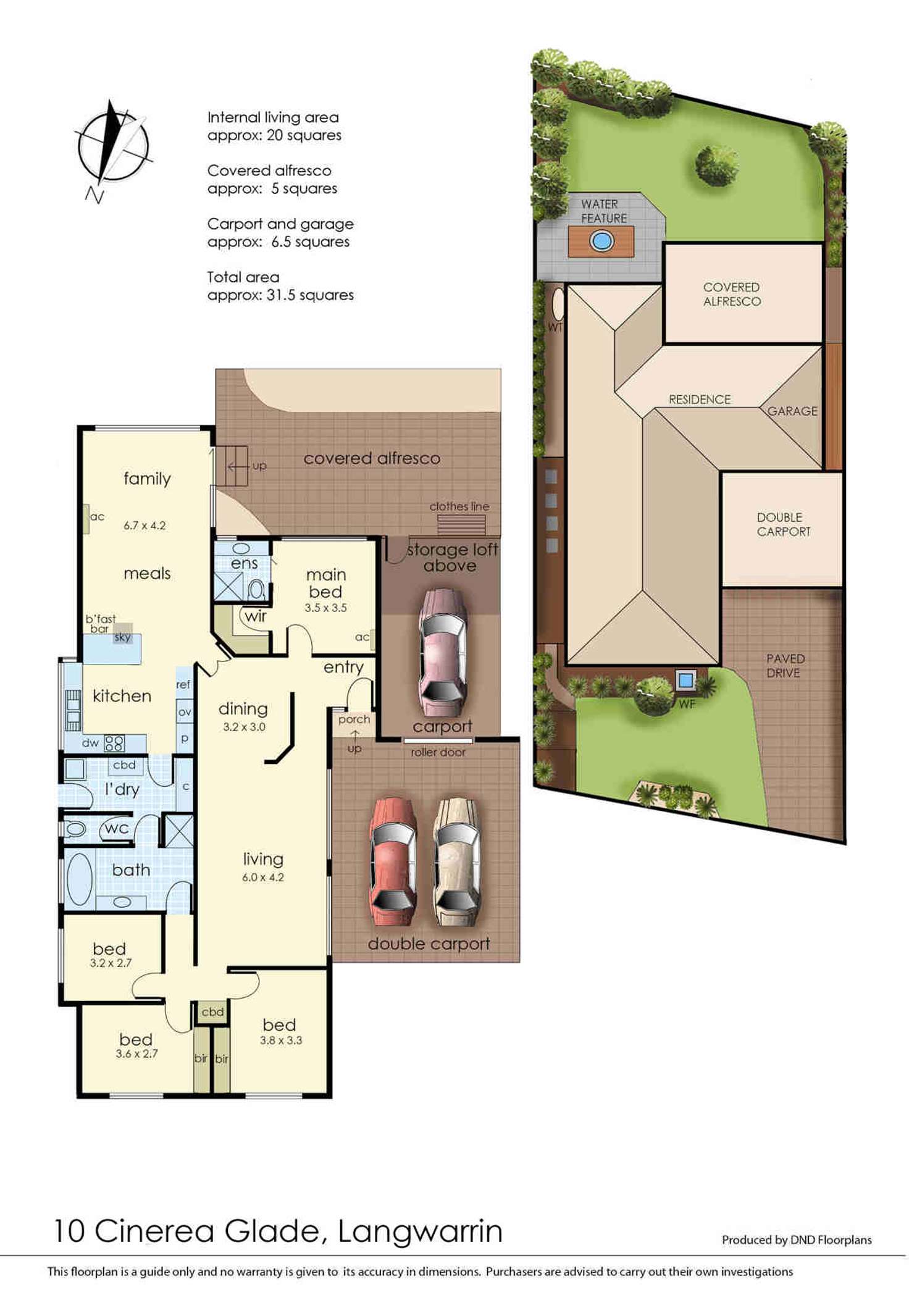 Floorplan of Homely house listing, 10 Cinerea Glade, Langwarrin VIC 3910