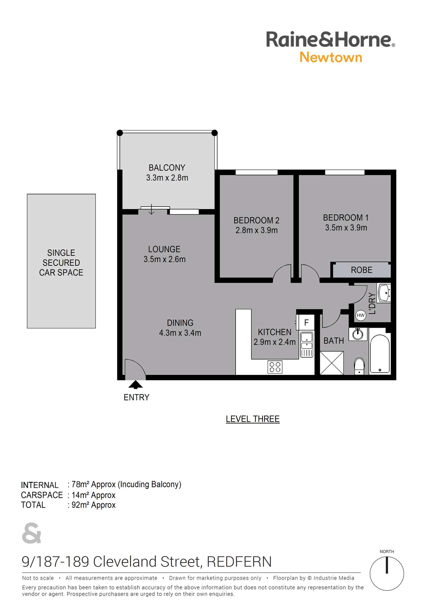 Floorplan of Homely apartment listing, 9/187 Cleveland Street, Redfern NSW 2016