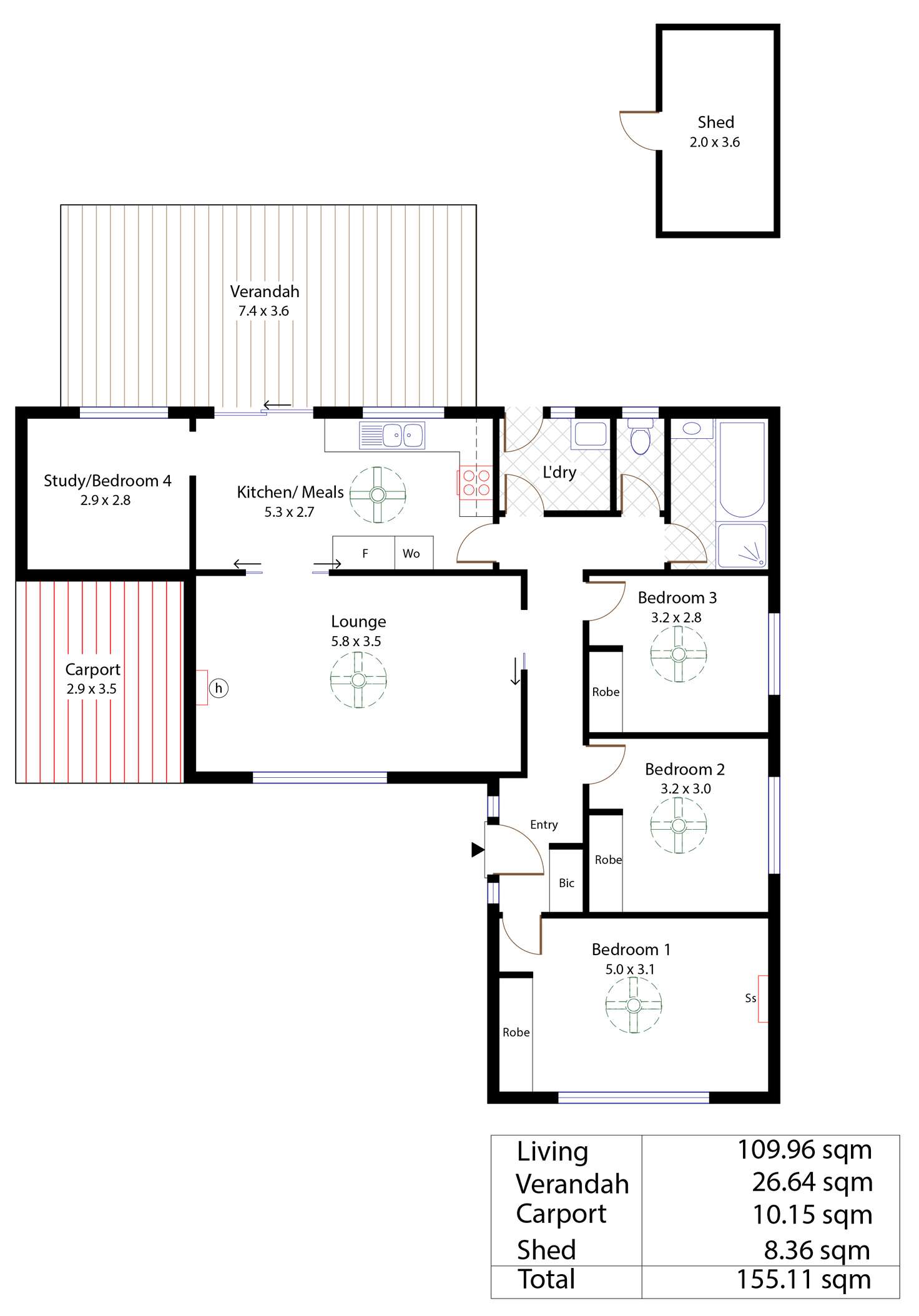 Floorplan of Homely house listing, 242 Milne Road, Modbury Heights SA 5092