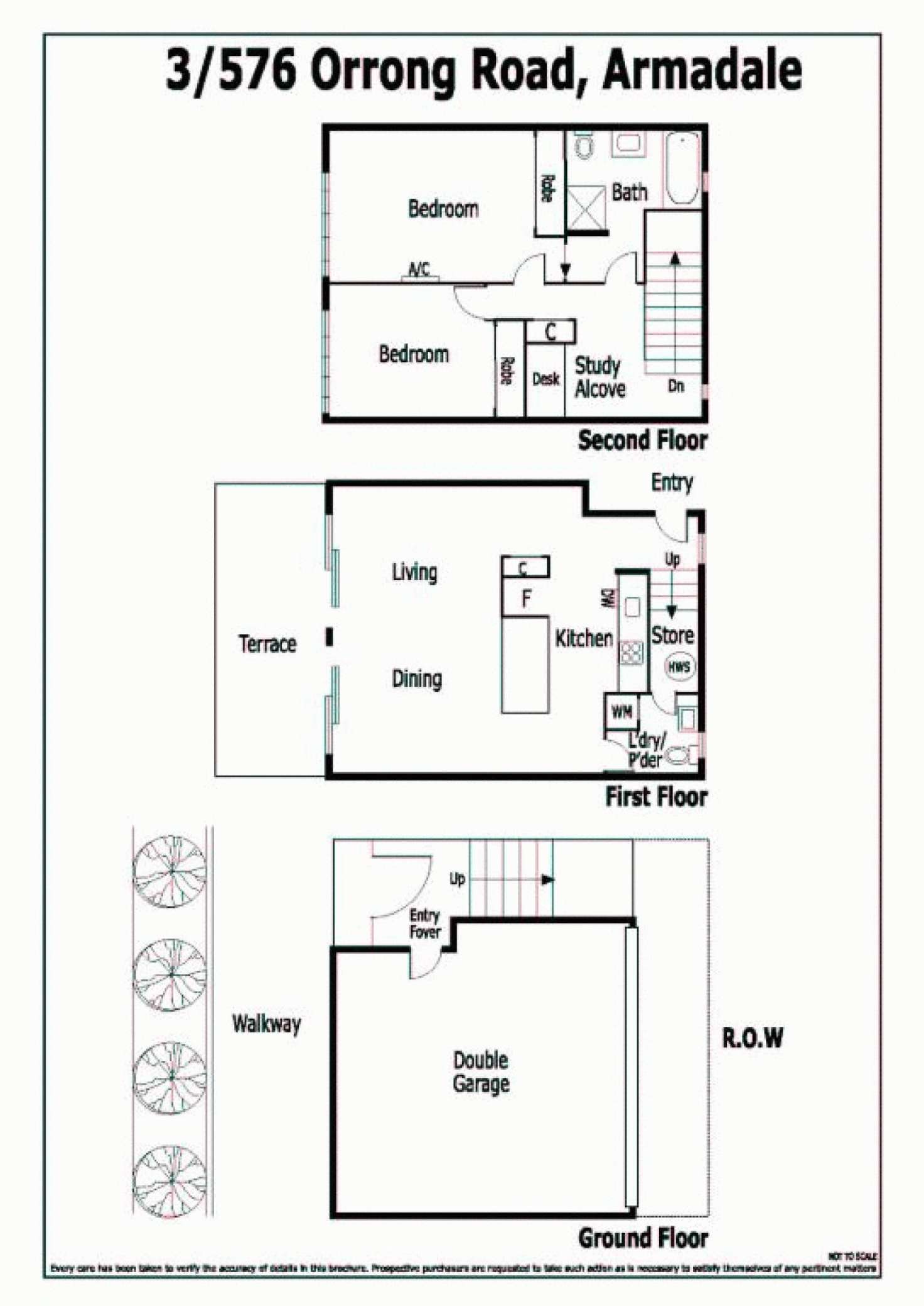Floorplan of Homely unit listing, 3/576 Orrong Road, Armadale VIC 3143
