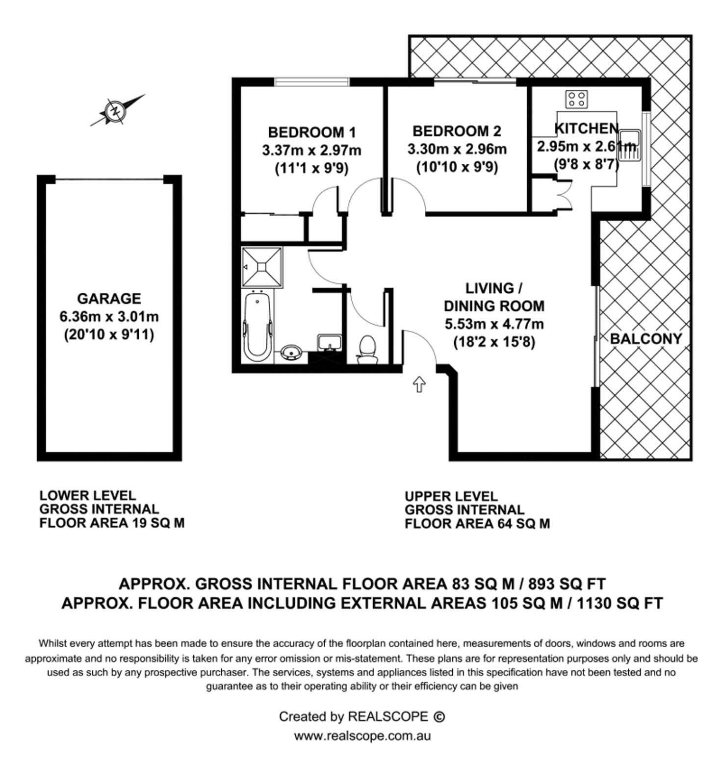 Floorplan of Homely apartment listing, 2/22-26 Warren Street, St Lucia QLD 4067