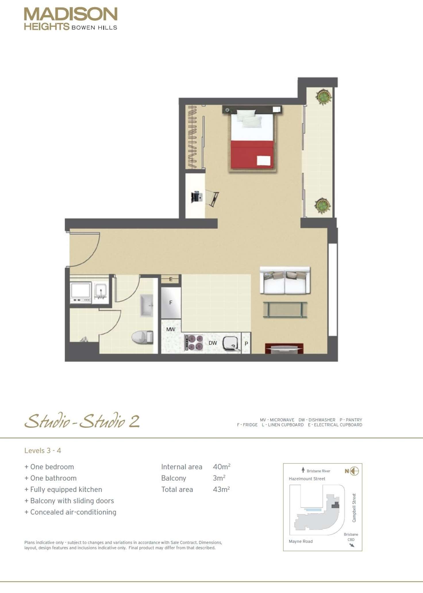 Floorplan of Homely studio listing, S1/35 Campbell Street, Bowen Hills QLD 4006