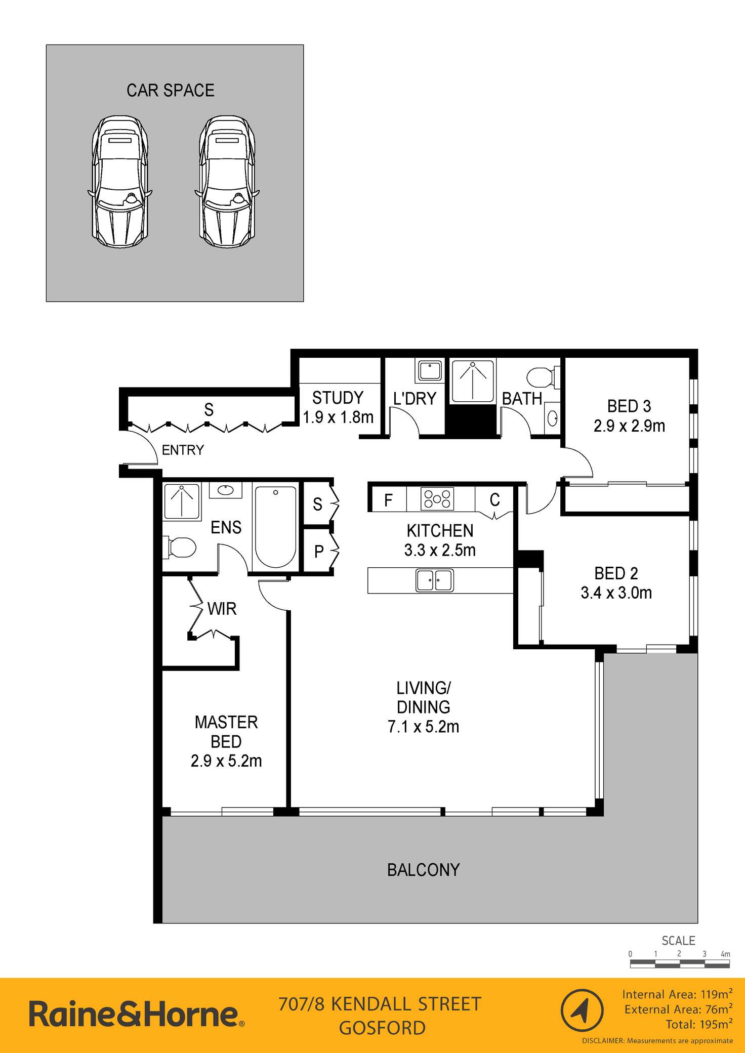 Floorplan of Homely apartment listing, 709/8 Kendall Street, Gosford NSW 2250