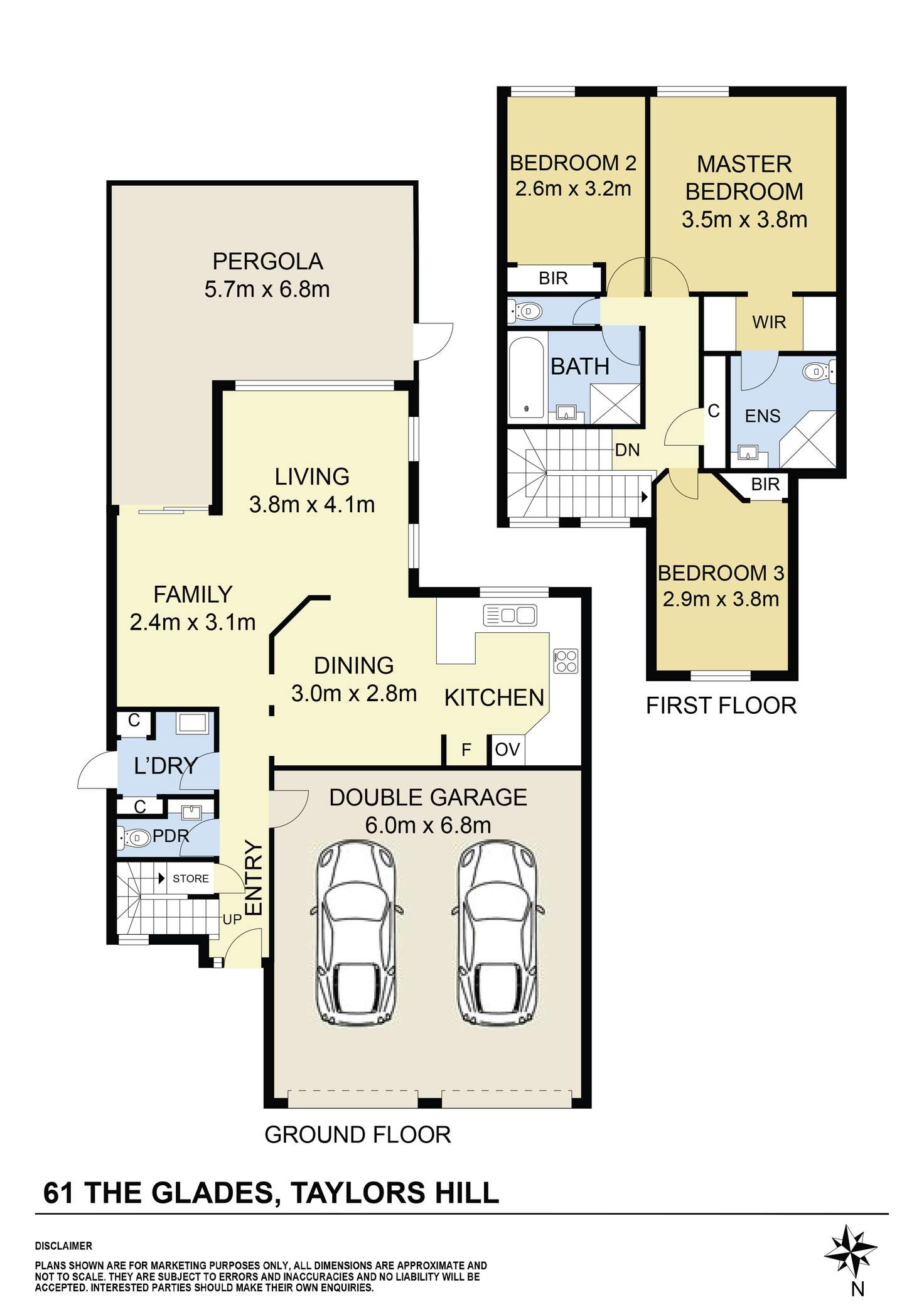 Floorplan of Homely house listing, 61 The Glades, Taylors Hill VIC 3037
