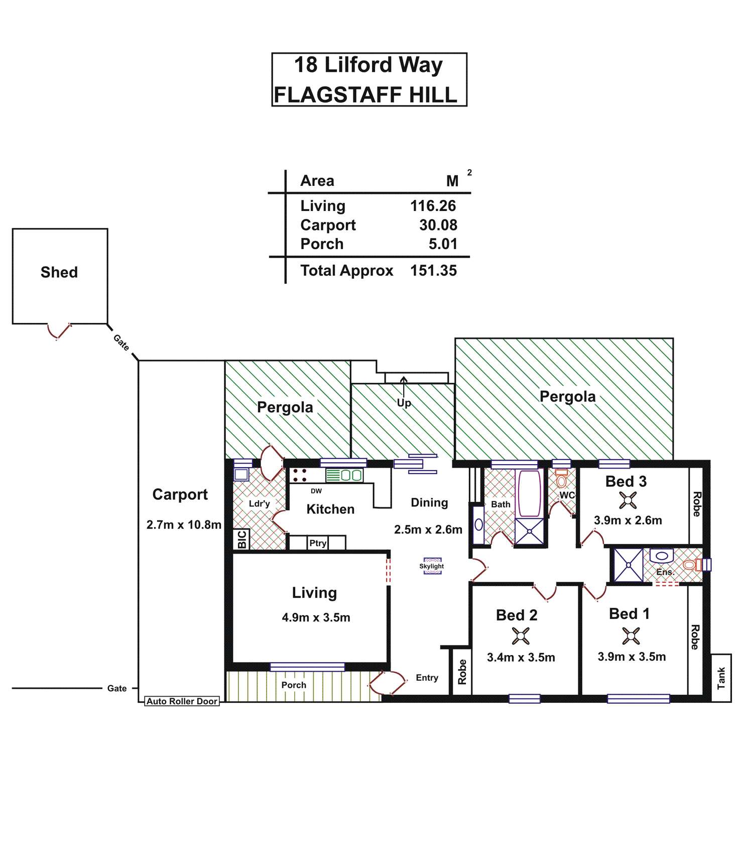 Floorplan of Homely house listing, 18 Lilford Way, Flagstaff Hill SA 5159