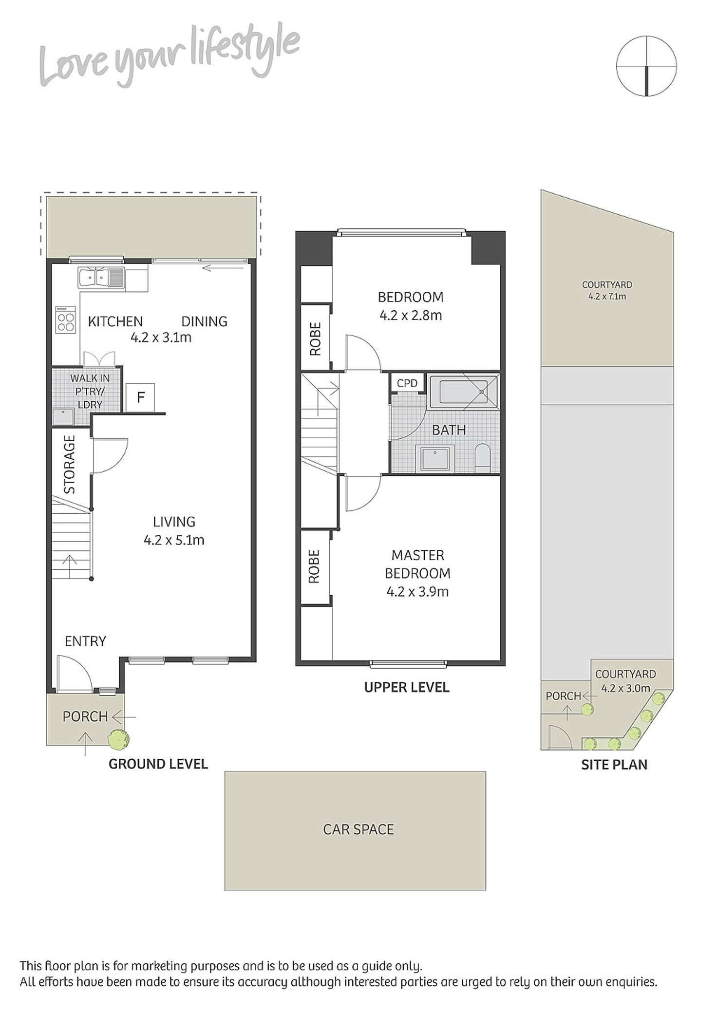 Floorplan of Homely townhouse listing, 13/15-23A Knight Street, Erskineville NSW 2043