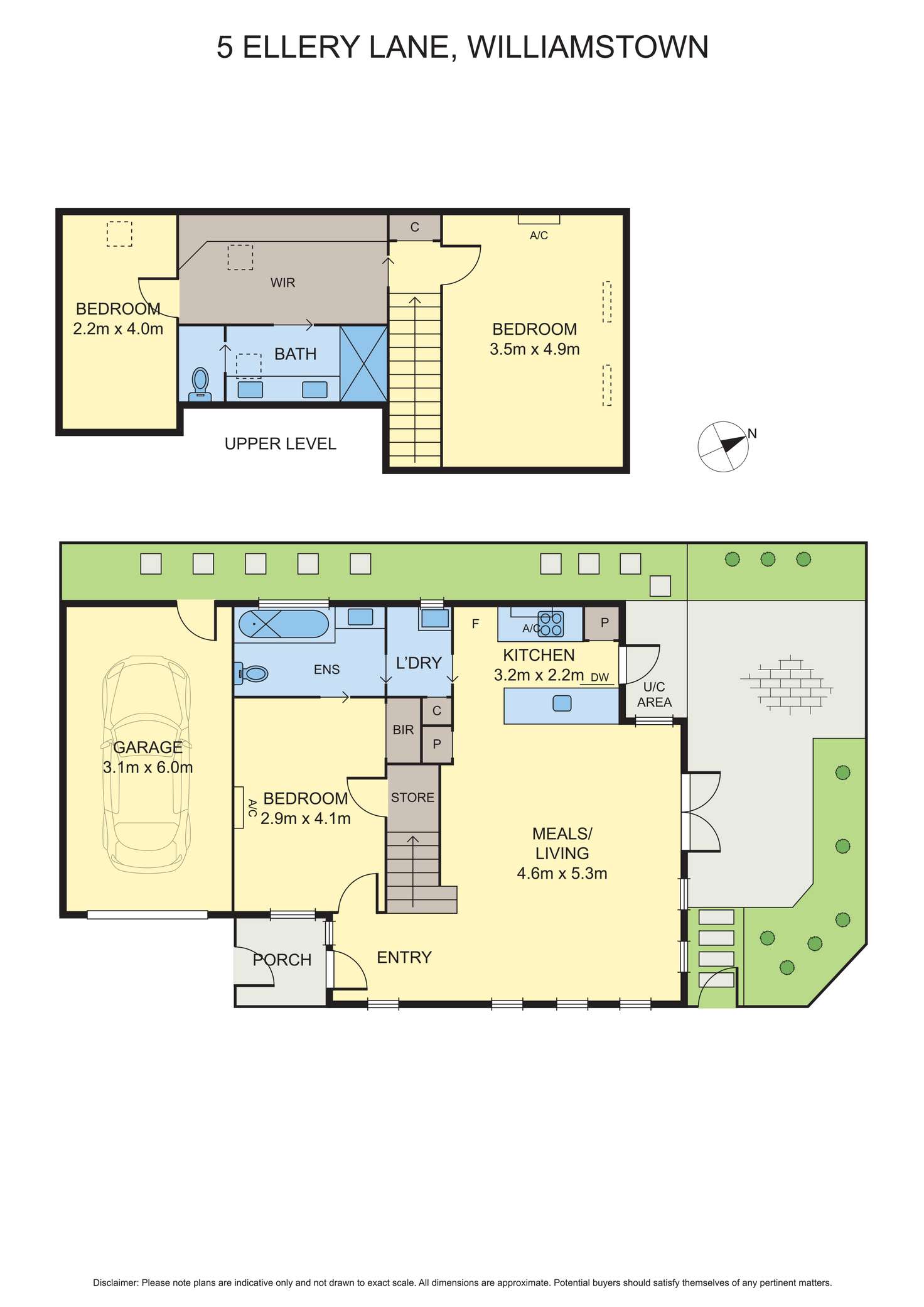 Floorplan of Homely townhouse listing, 5 Ellery Lane, Williamstown VIC 3016