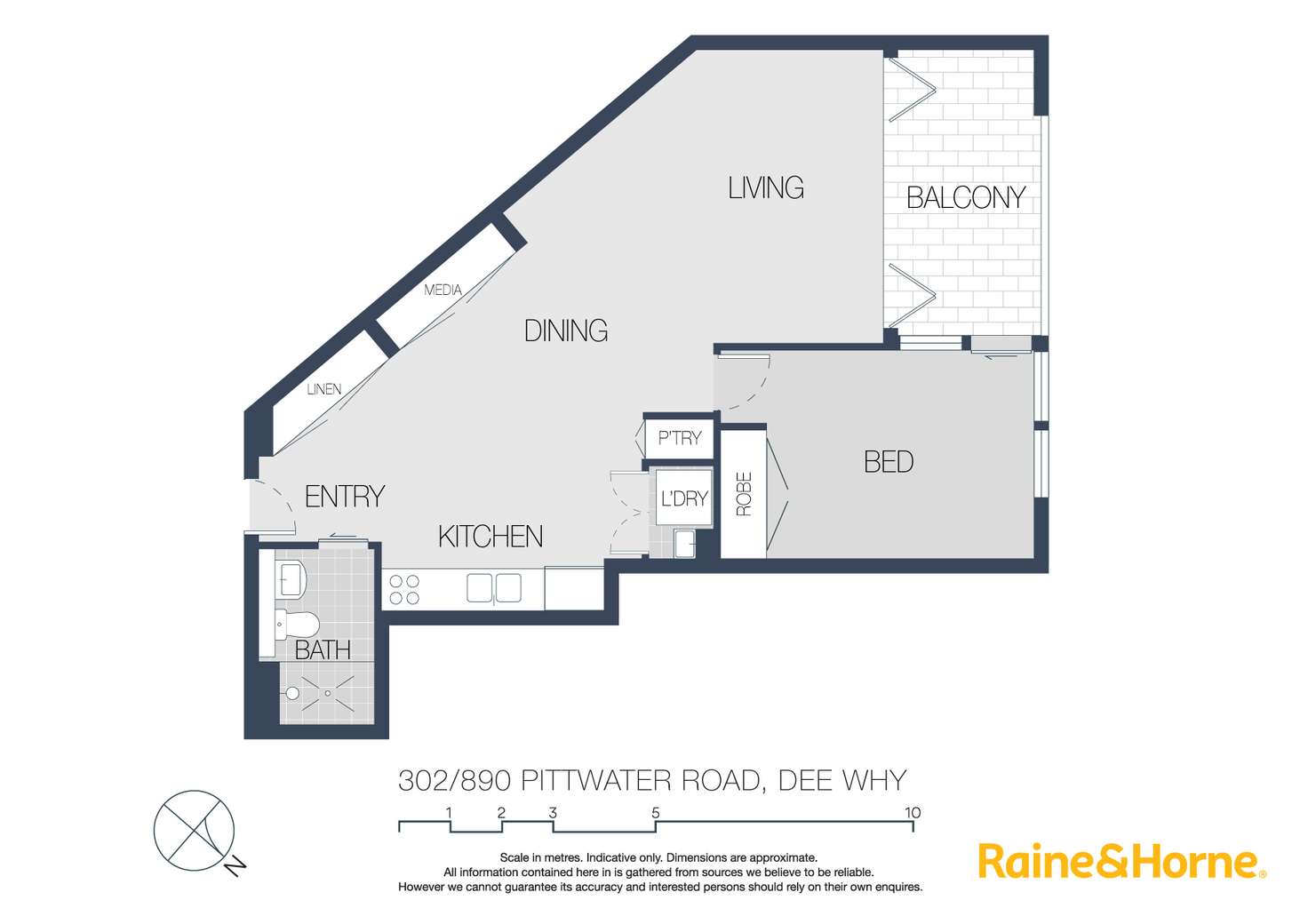 Floorplan of Homely apartment listing, 302/890 Pittwater Road, Dee Why NSW 2099