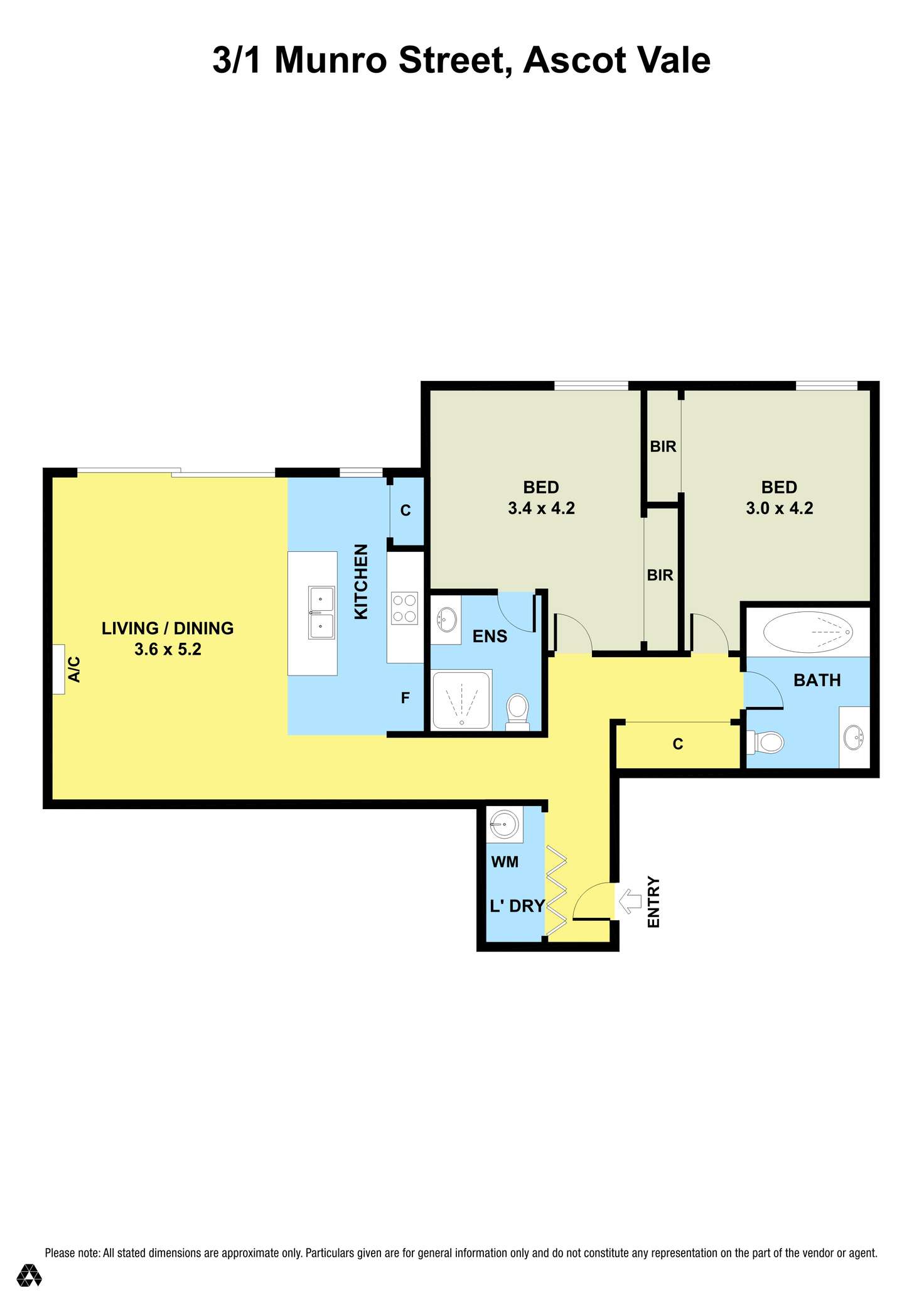 Floorplan of Homely apartment listing, 3/1 Munro Street, Ascot Vale VIC 3032