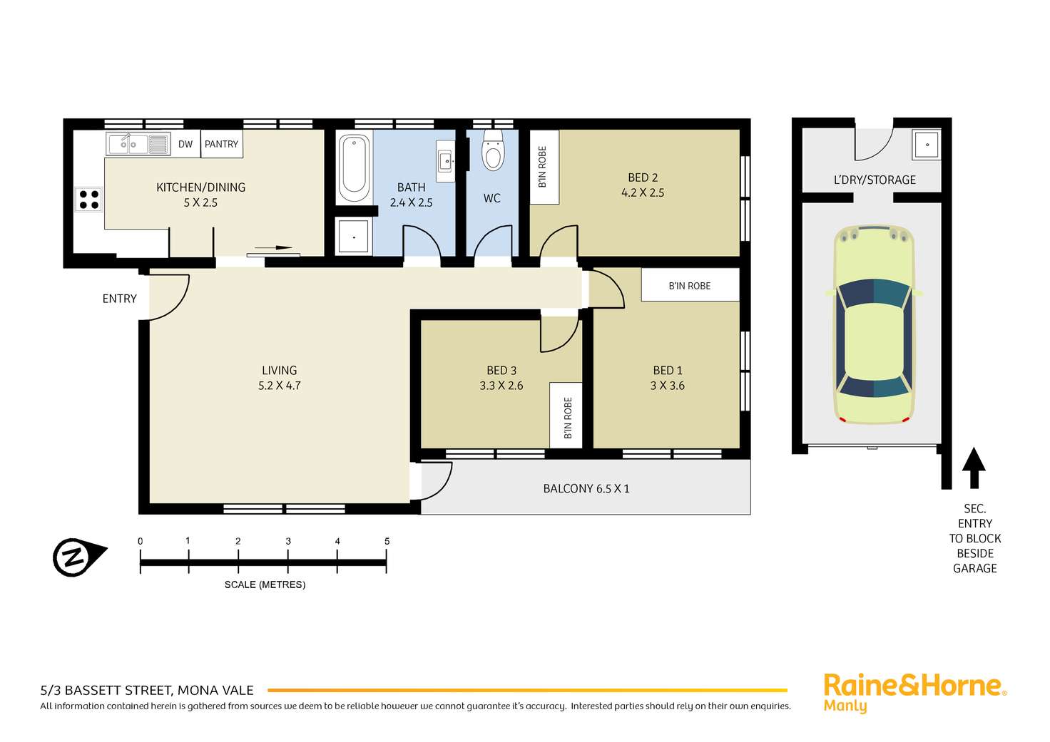 Floorplan of Homely apartment listing, 5/3 Bassett Street, Mona Vale NSW 2103