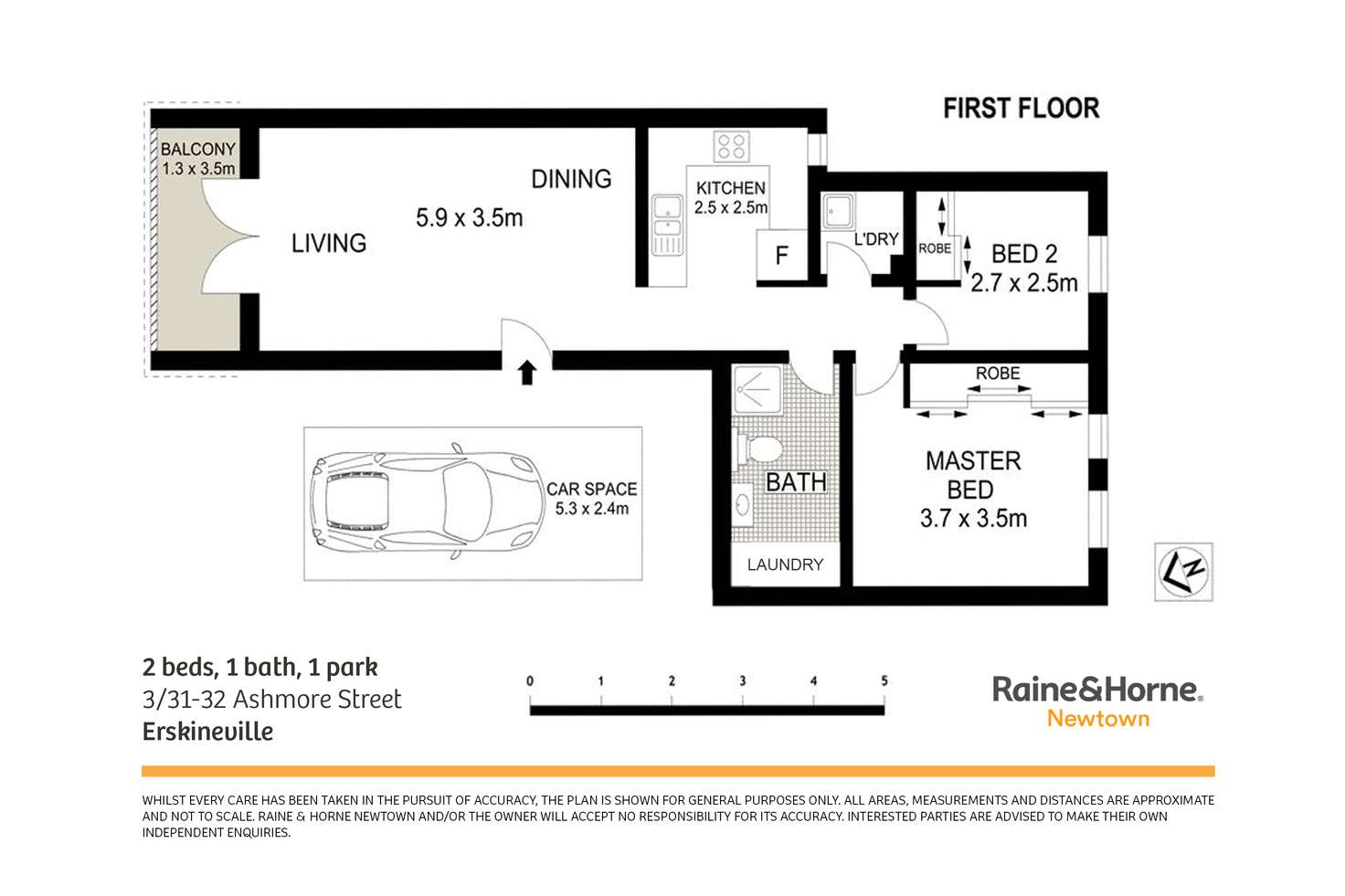 Floorplan of Homely apartment listing, 3/31-32 Ashmore Street, Erskineville NSW 2043