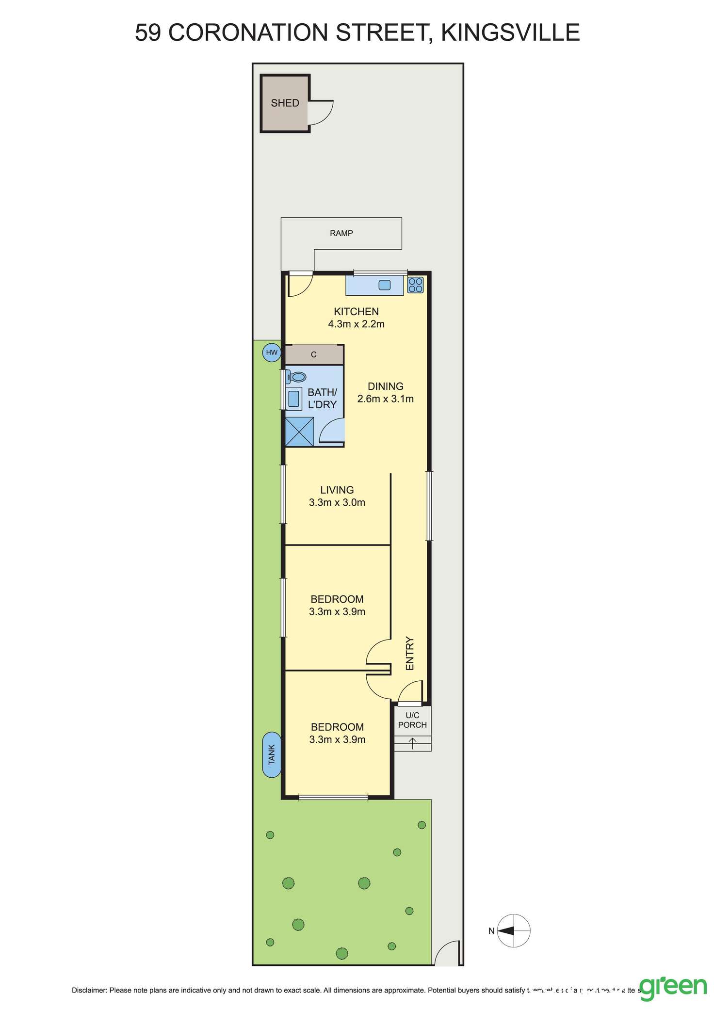 Floorplan of Homely house listing, 59 Coronation Street, Kingsville VIC 3012