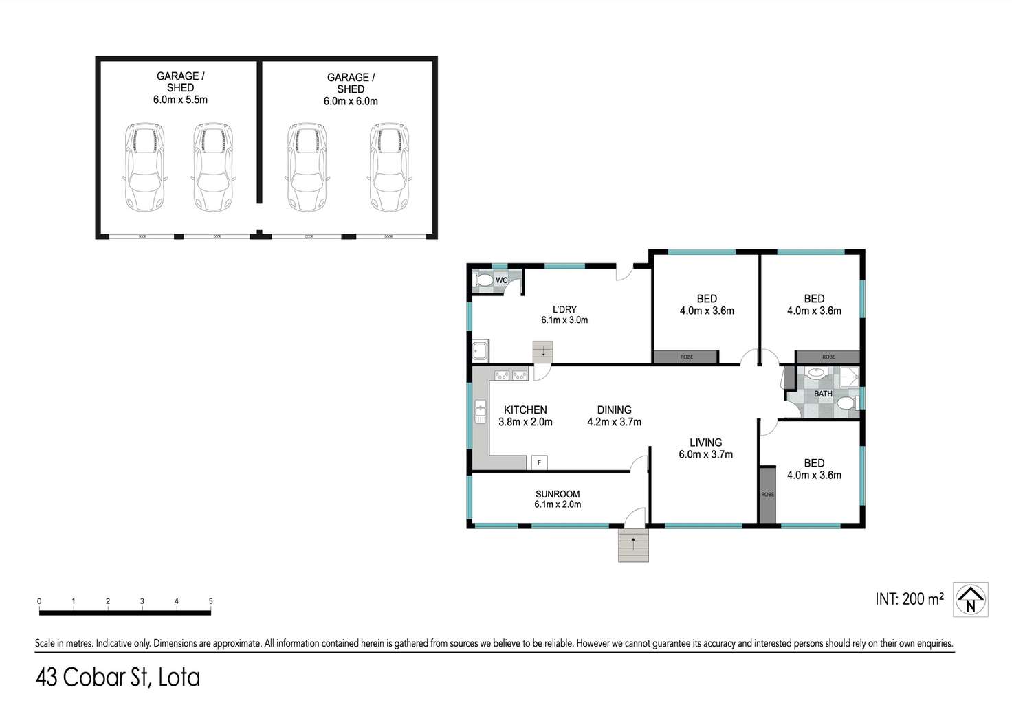 Floorplan of Homely house listing, 43 Cobar Street, Lota QLD 4179