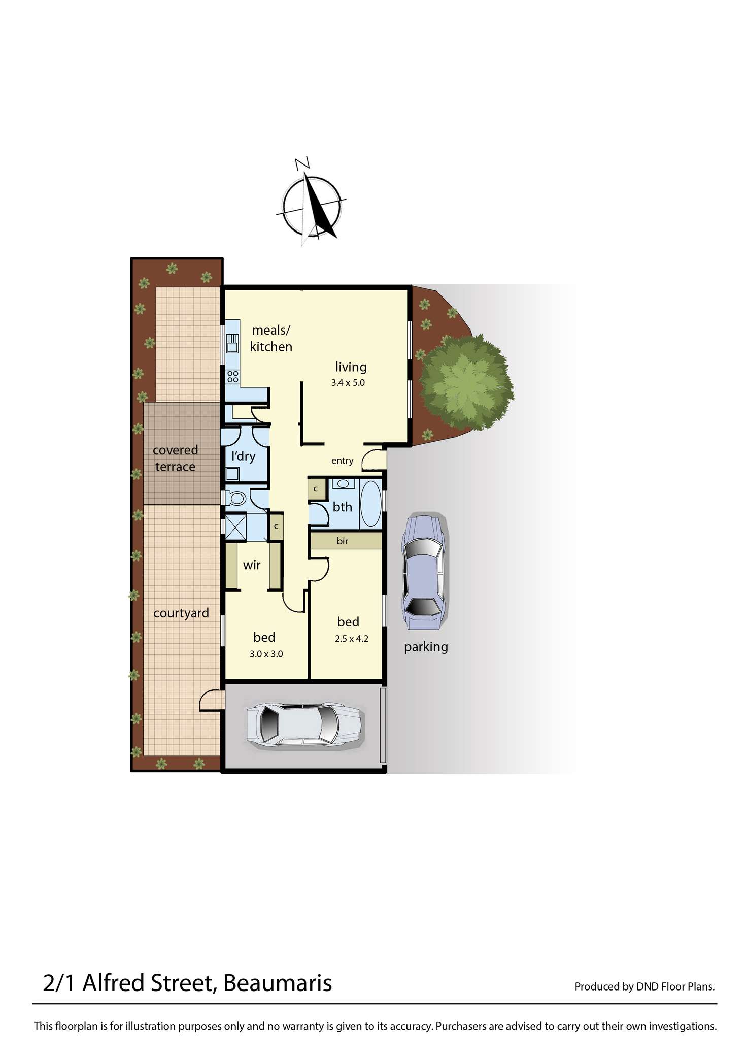 Floorplan of Homely unit listing, 2/1 Alfred Street, Beaumaris VIC 3193