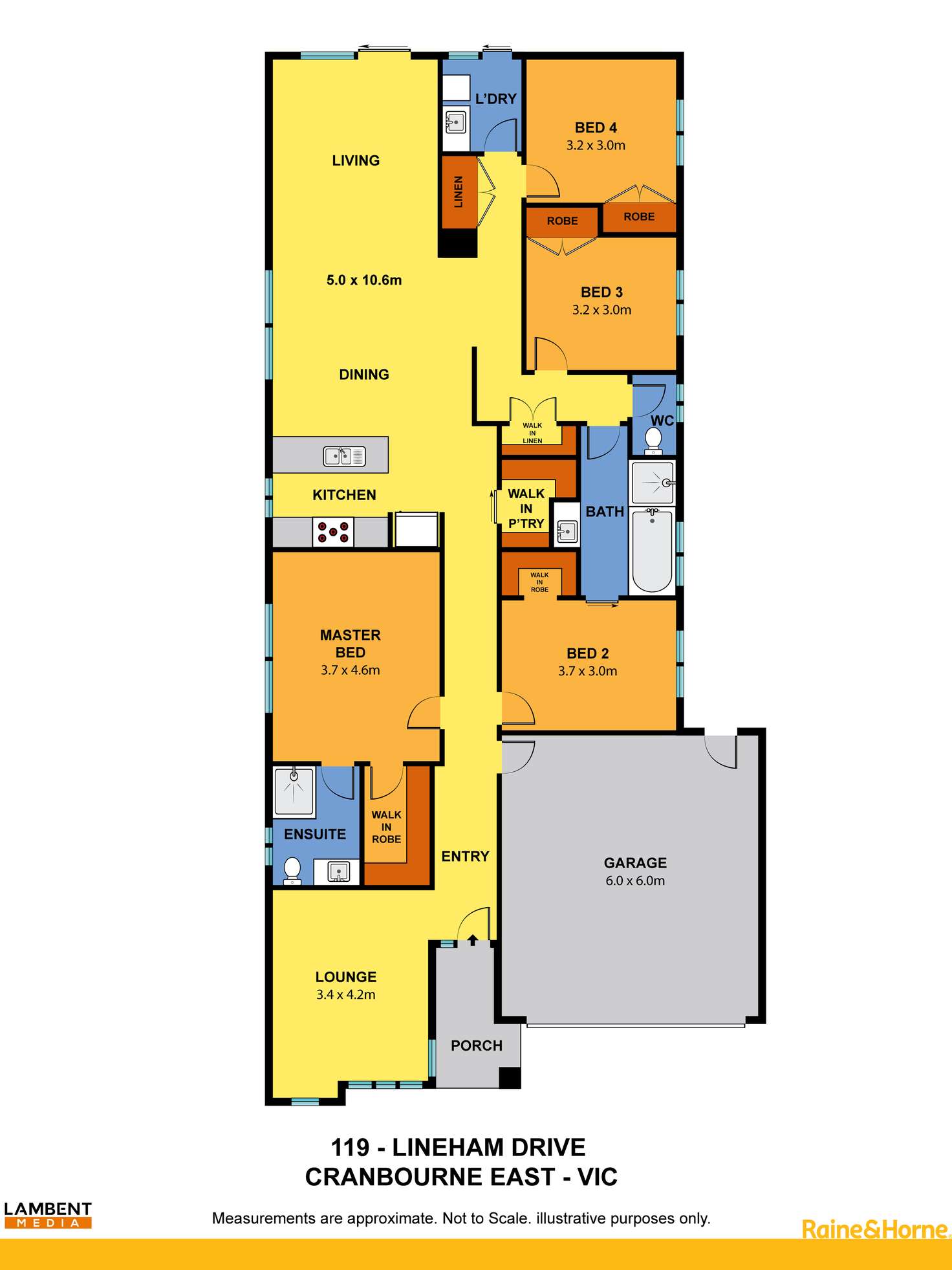 Floorplan of Homely house listing, 119 Lineham Drive, Cranbourne East VIC 3977
